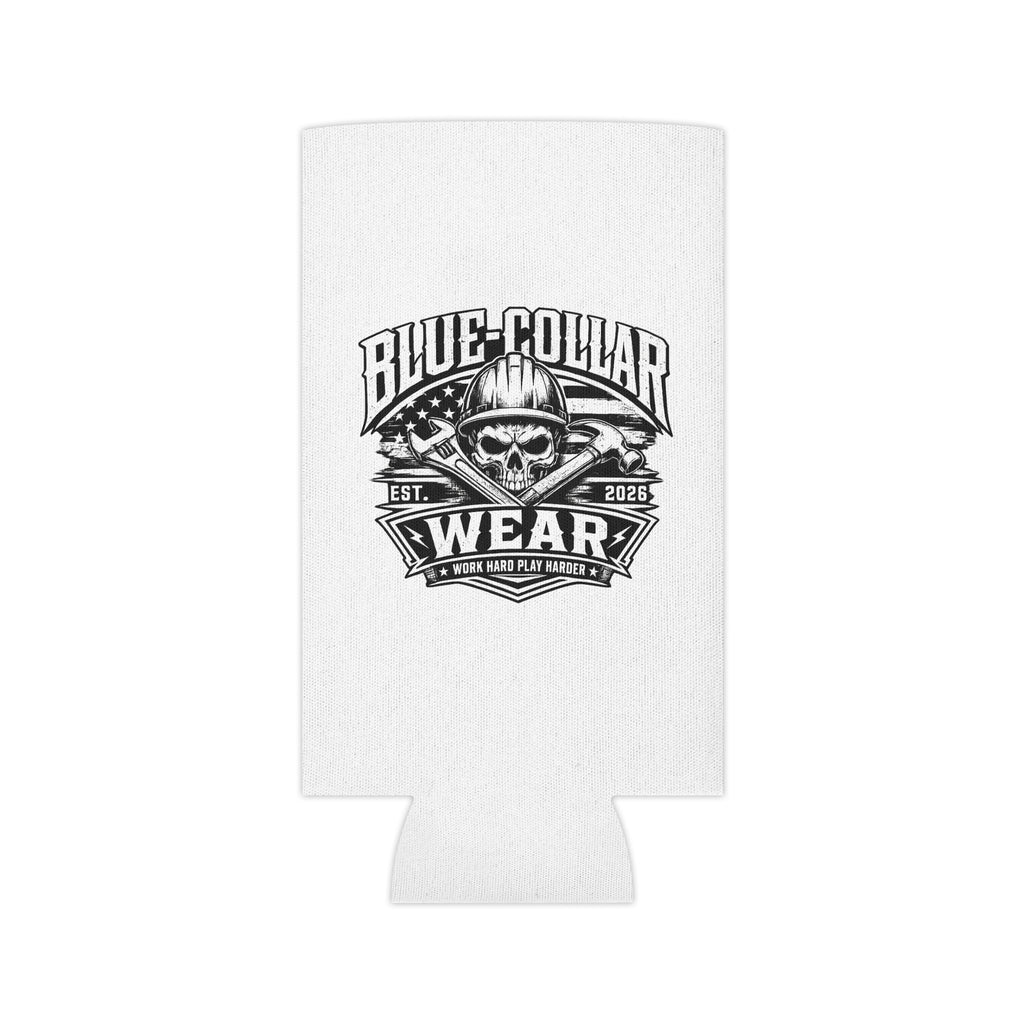 Blue Collar Wear KOOZIE – Skull Hard Hat Beverage Koozie (Work Hard Play Hard)