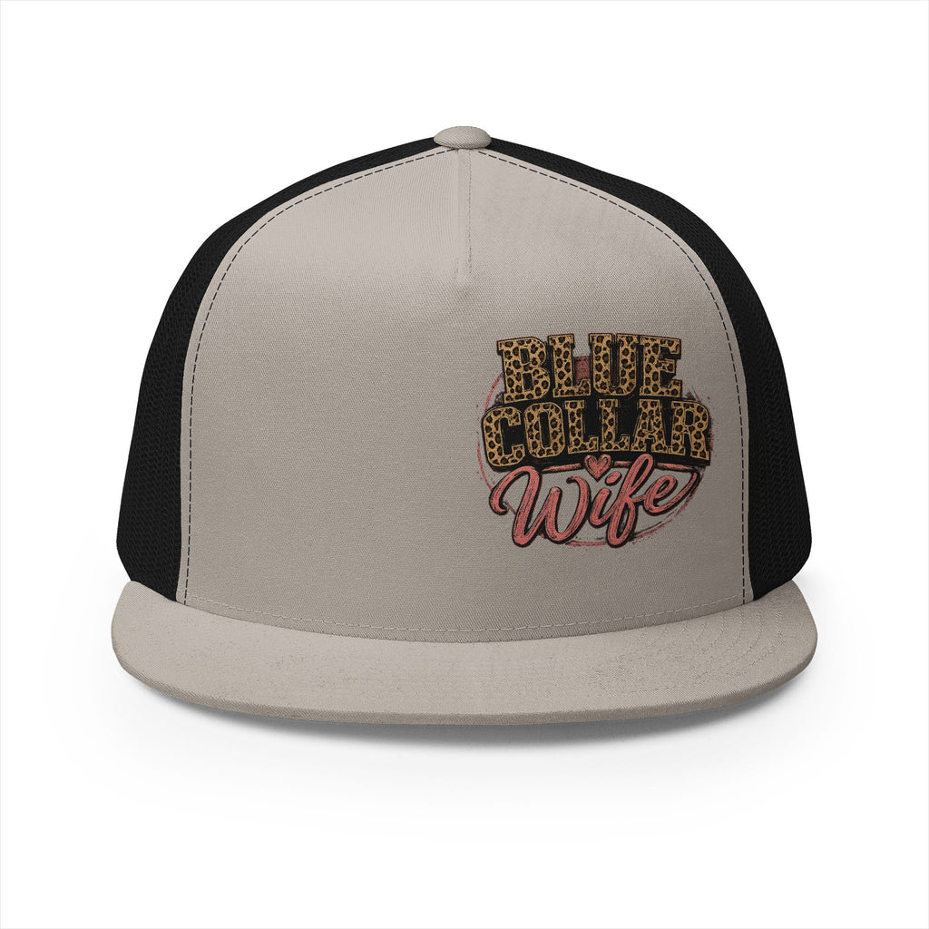 Blue Collar Wife Trucker Cap – Leopard Print Workwife Snapback
