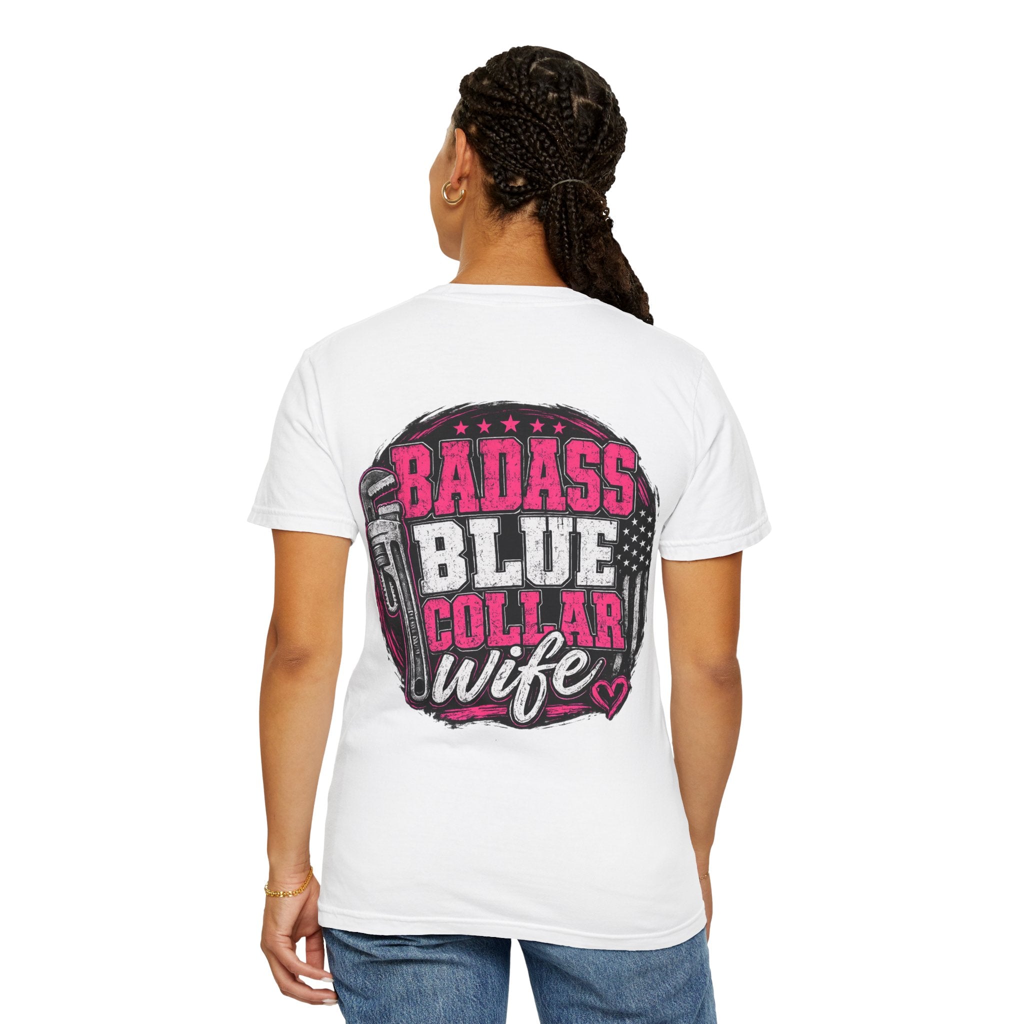 Blue Collar Wife T-Shirt — "Badass Blue Collar Wife" Graphic Tee