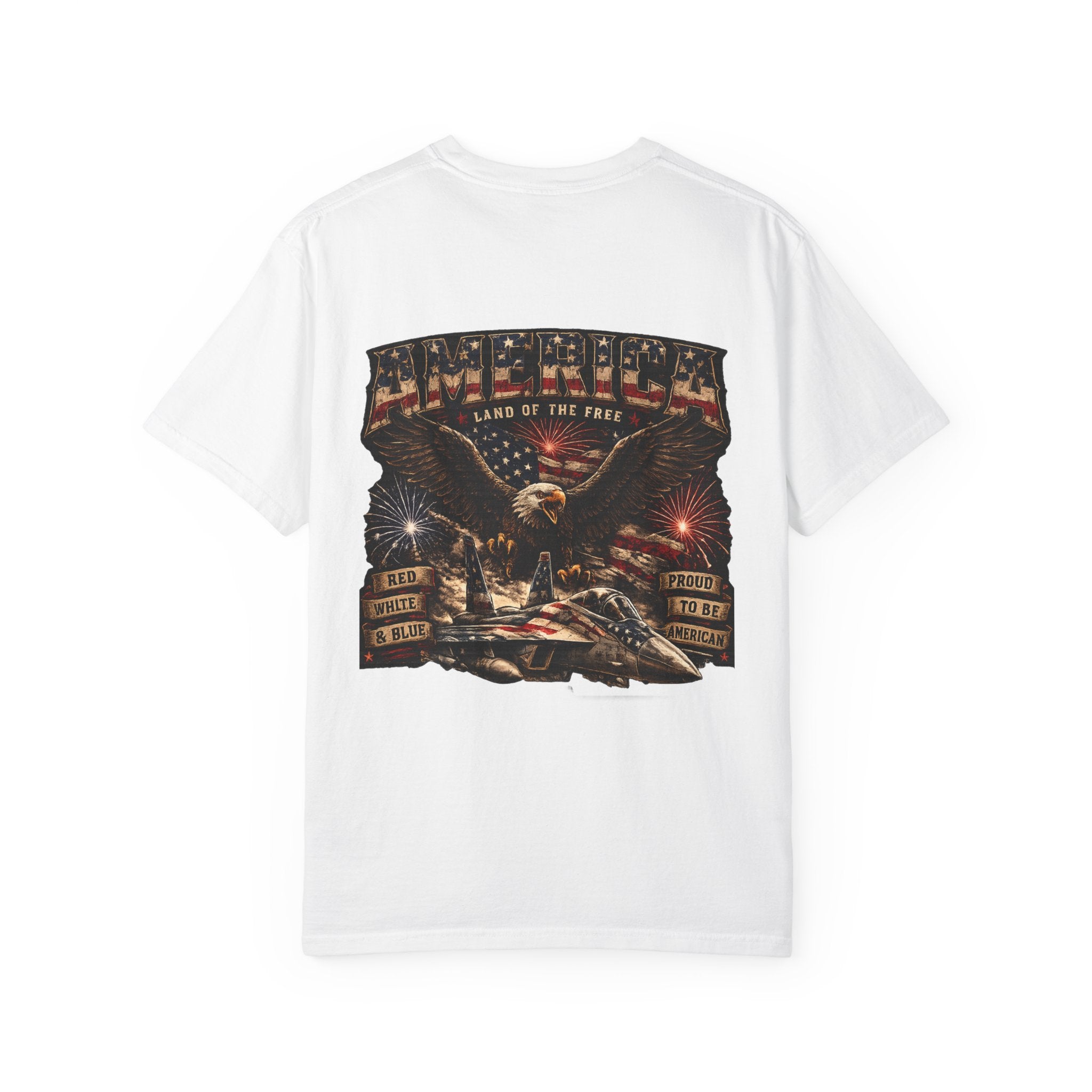 Patriotic 'America Land of the Free' T-Shirt — Eagle & Flag Graphic