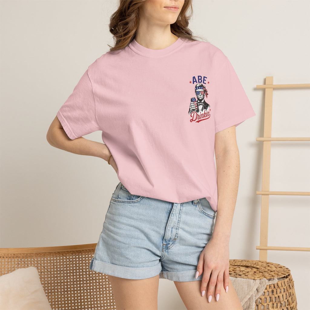 Abe Drinkin' T-Shirt — Patriotic Lincoln Fourth of July Tee