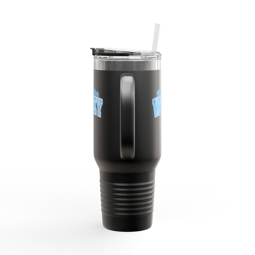 40oz Insulated Travel Mug — "Blue Collar Wifey" Rustic Workwife Coffee Tumbler