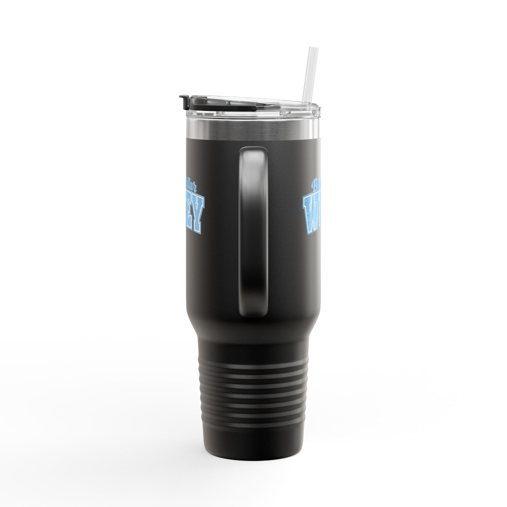 40oz Insulated Travel Mug — "Blue Collar Wifey" Rustic Workwife Coffee Tumbler