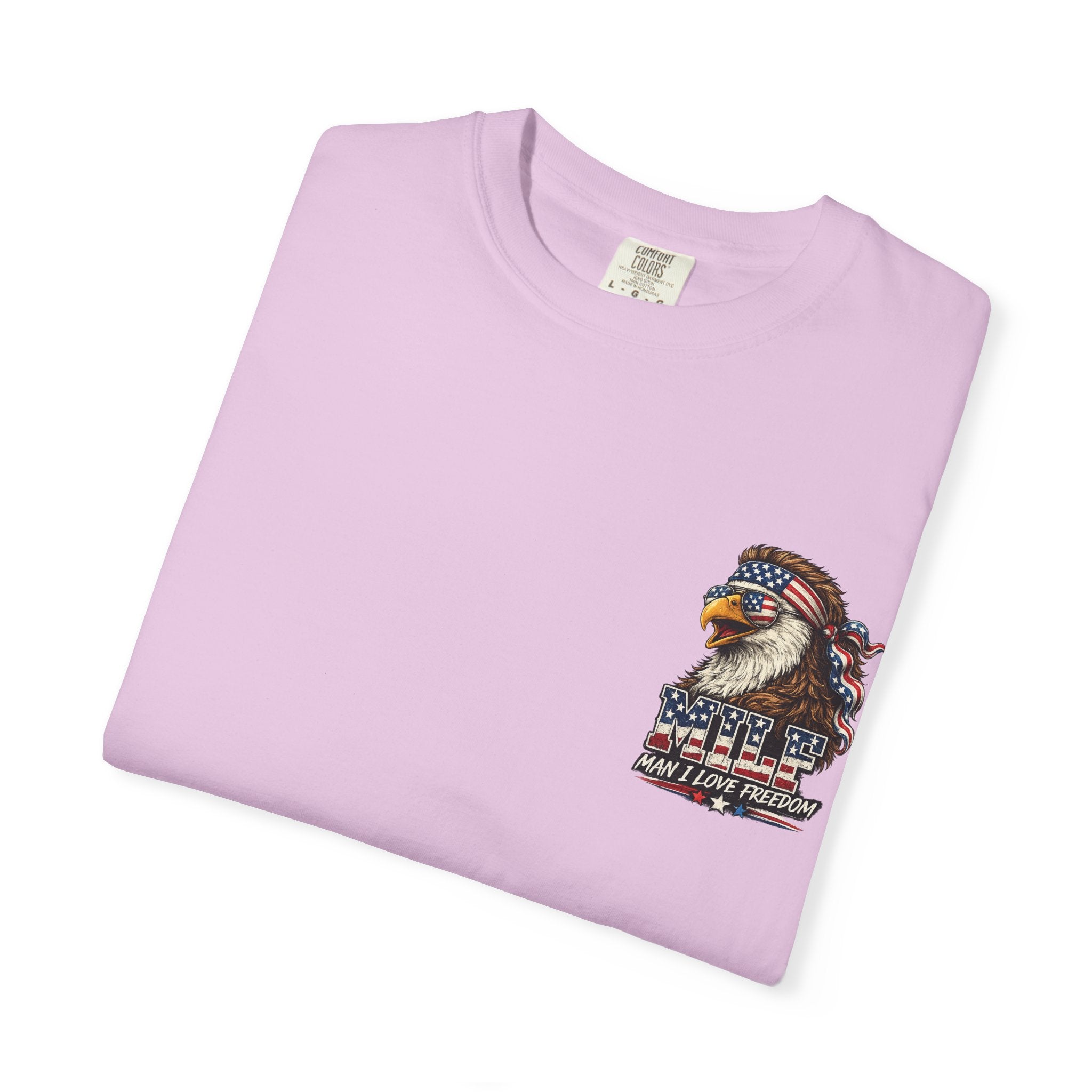 T-Shirt — 'MILF Man I Love Freedom' Patriotic Eagle Graphic