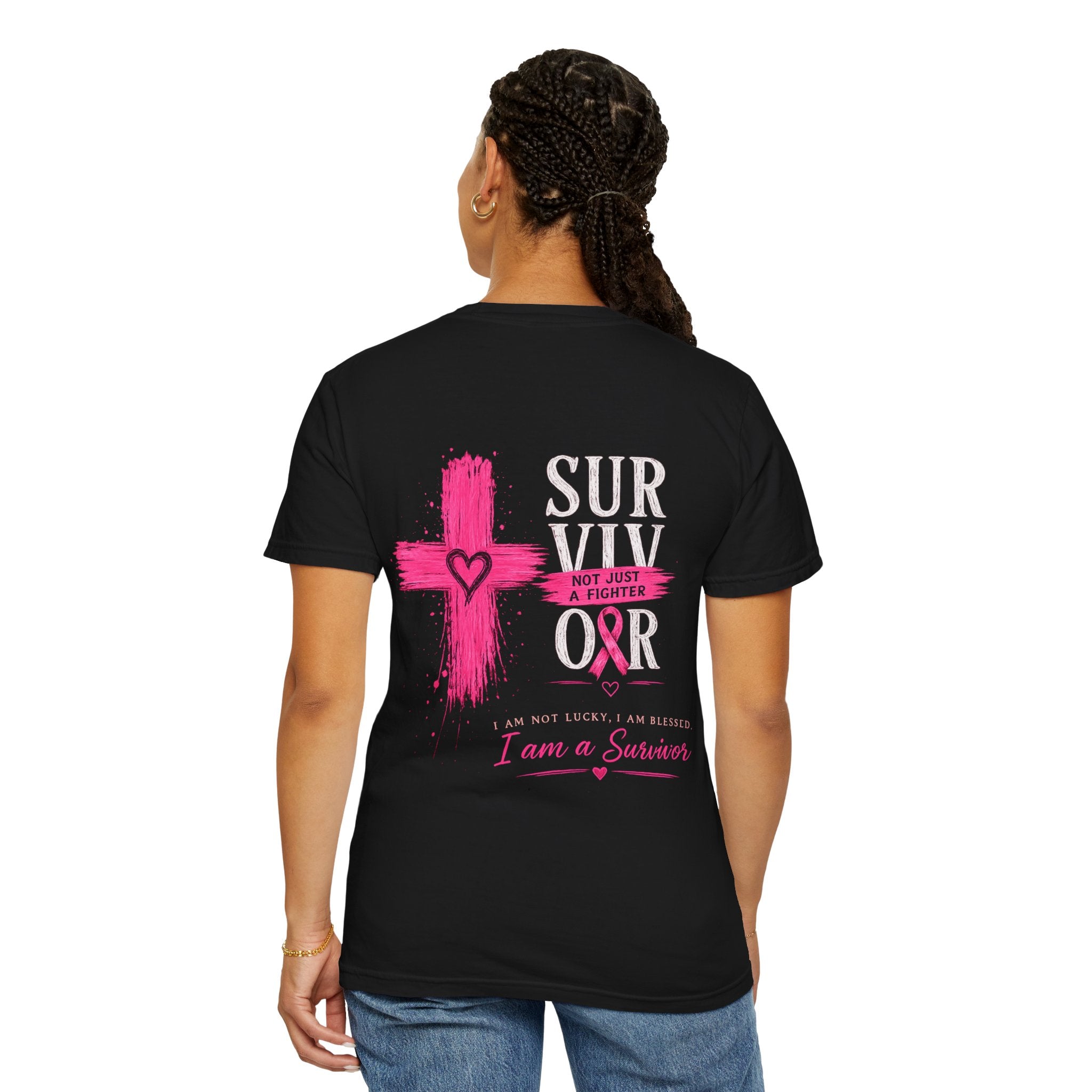 Breast Cancer Survivor T-Shirt — 'Survivor' Pink Ribbon Awareness Tee