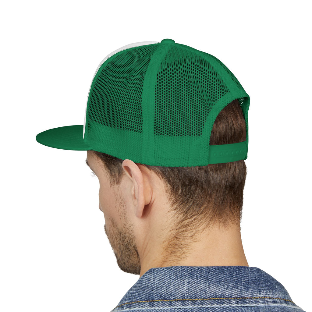 Blue Collar Wear Trucker Cap Mechanic — Workwear Skull Logo Mesh Snapback