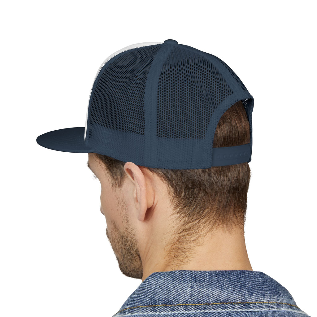 Blue Collar Workwear Trucker Cap — Lead On Team Vintage Construction Logo