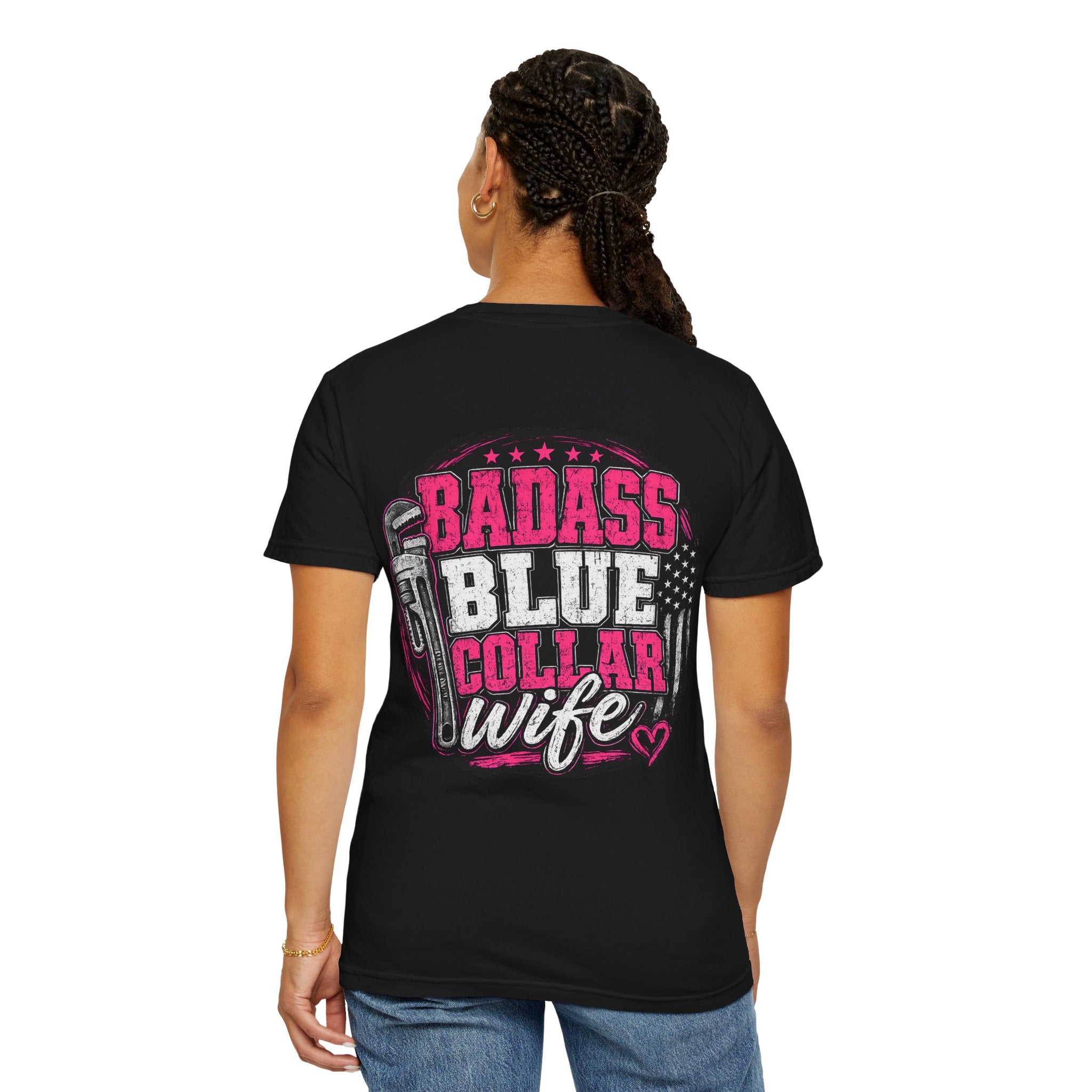 Blue Collar Wife T-Shirt — "Badass Blue Collar Wife" Graphic Tee