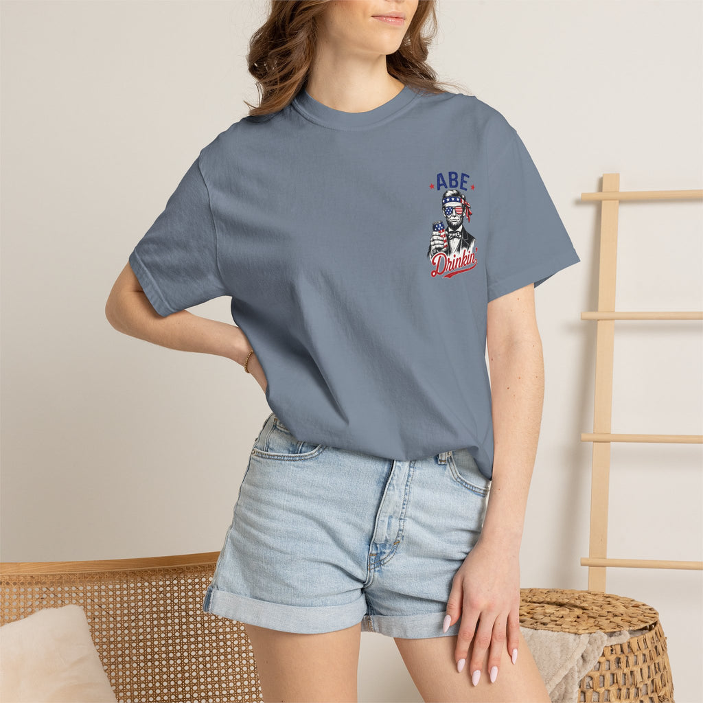 Abe Drinkin' T-Shirt — Patriotic Lincoln Fourth of July Tee