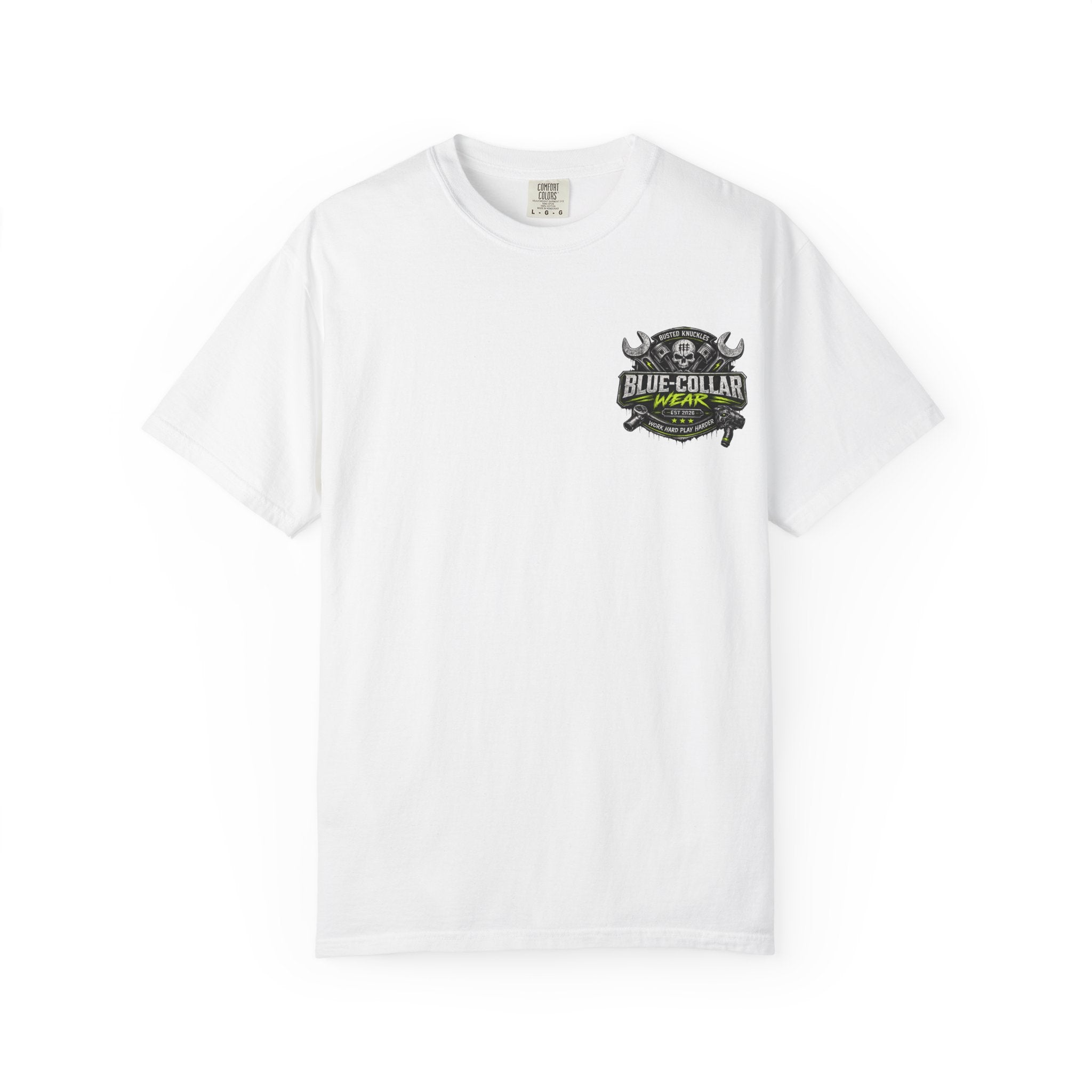 Blue-Collar Wear T-Shirt Mechanic – 'Work Hard Play Harder' Vintage Mechanics Tee
