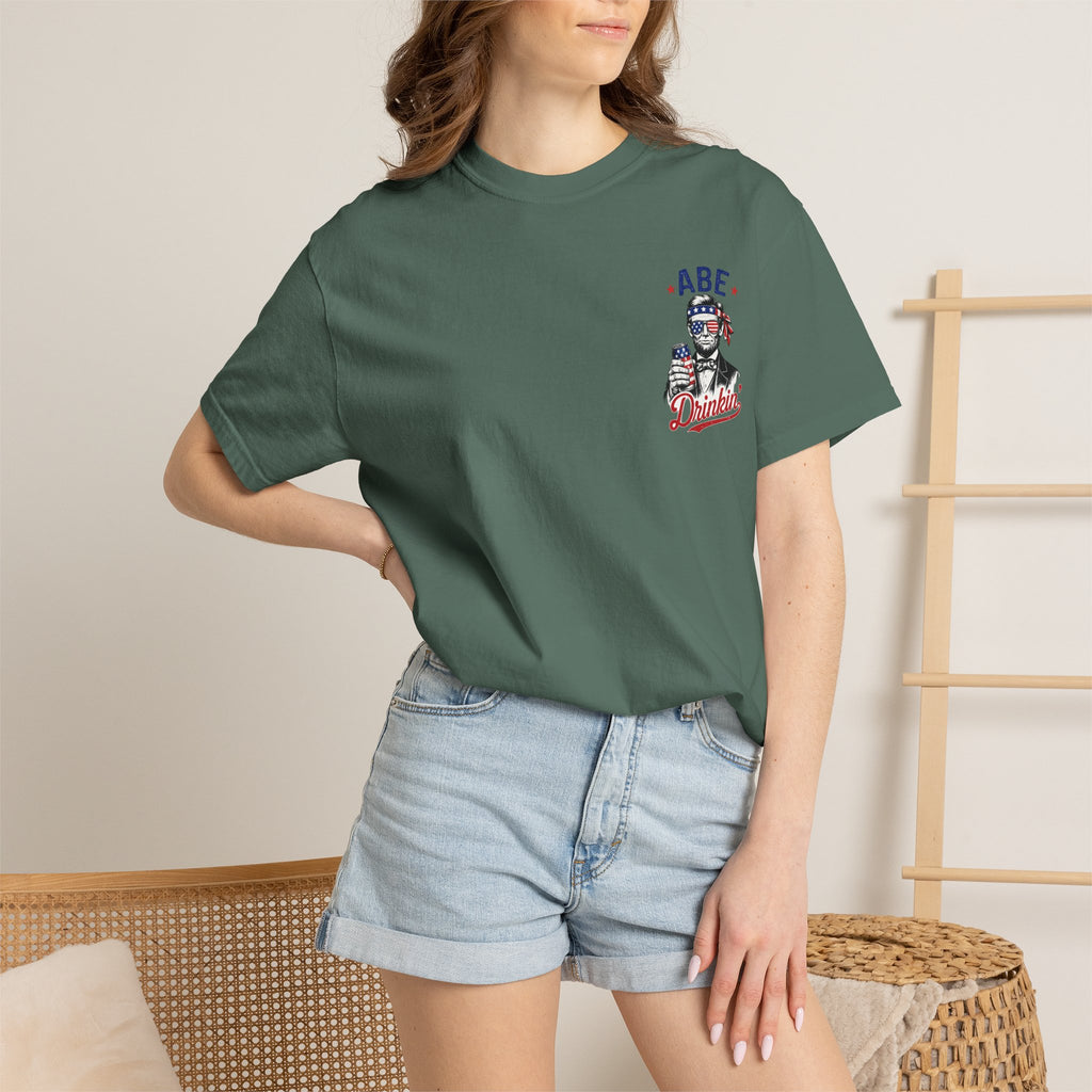 Abe Drinkin' T-Shirt — Patriotic Lincoln Fourth of July Tee