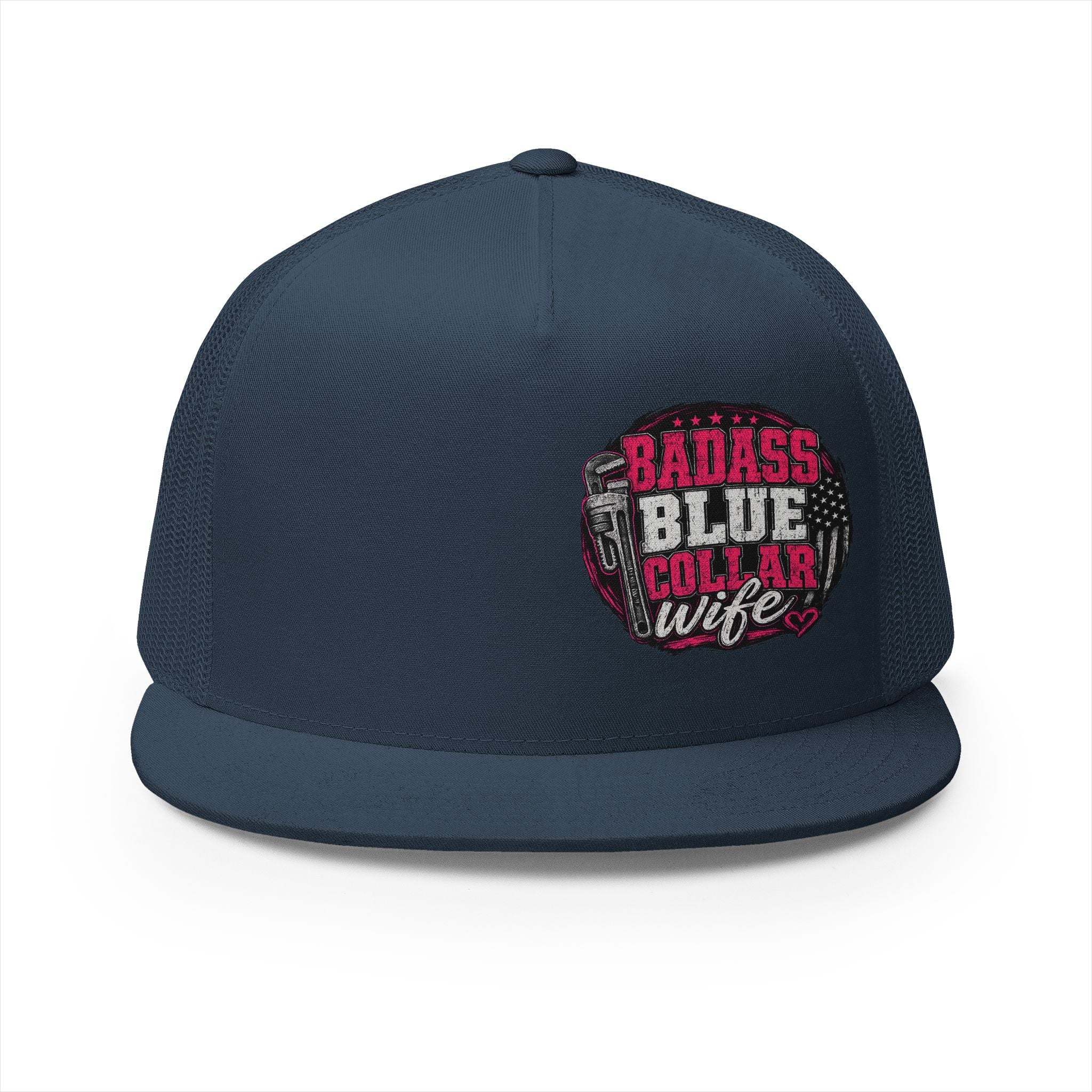 Badass Blue Collar Wife Trucker Cap