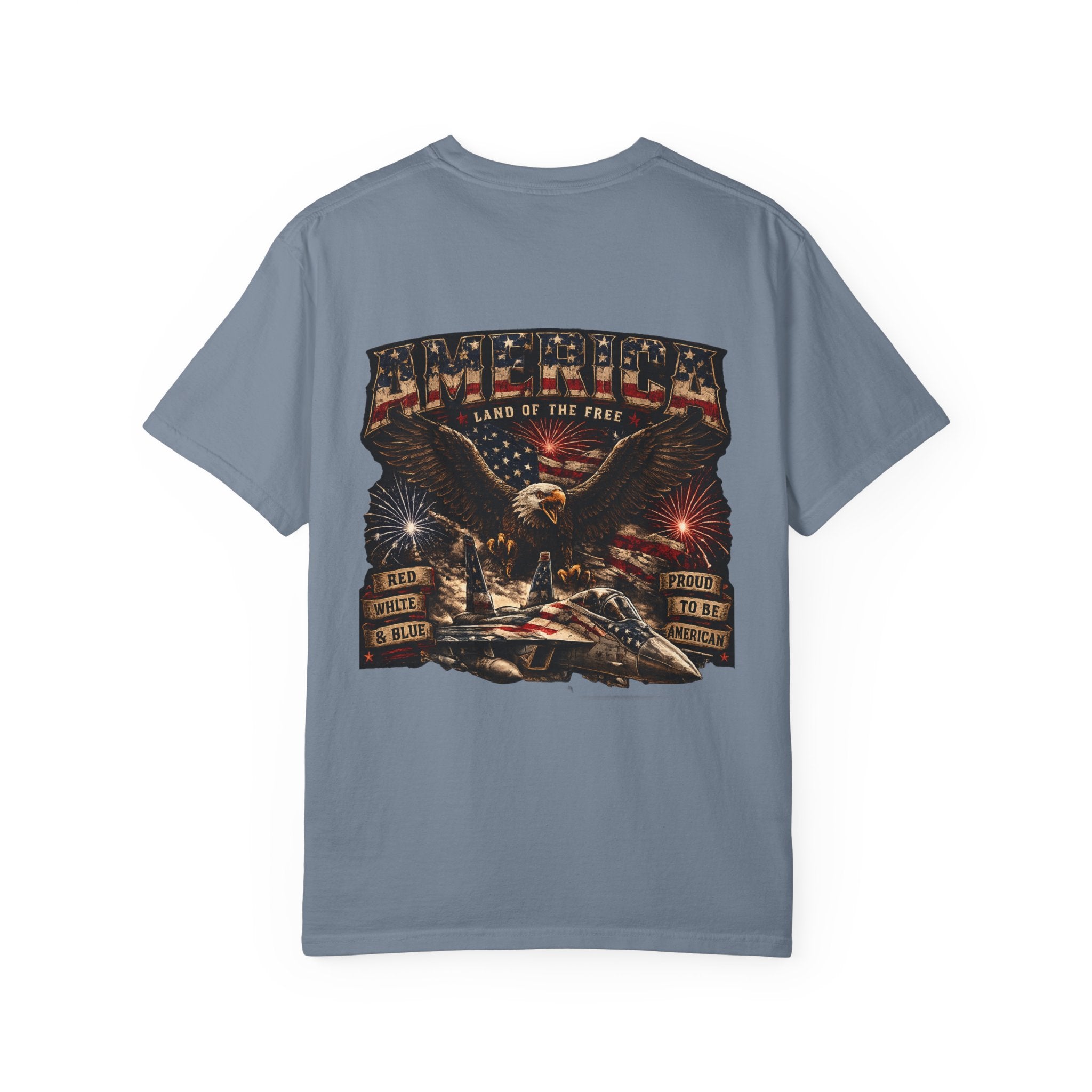 Patriotic 'America Land of the Free' T-Shirt — Eagle & Flag Graphic
