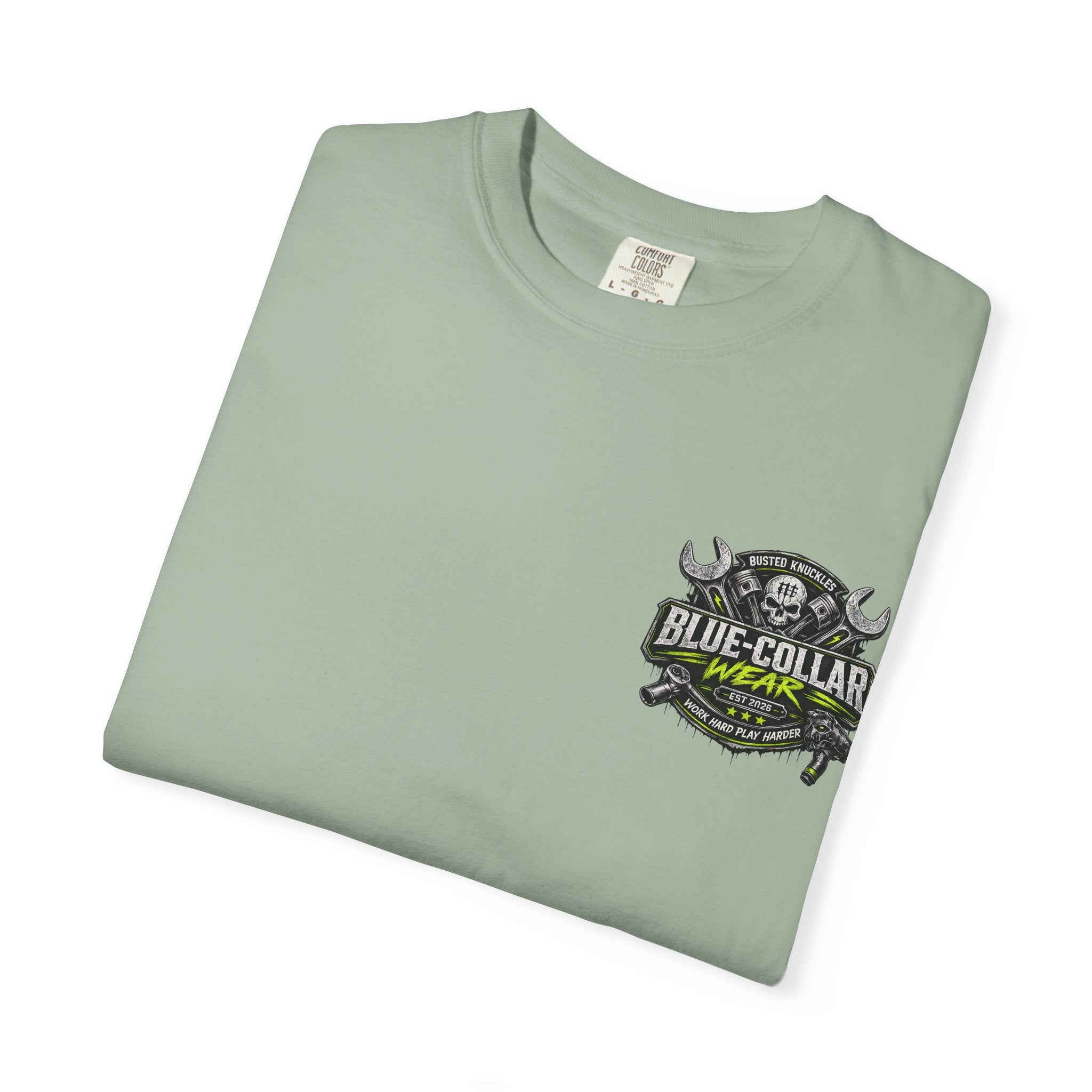 Blue-Collar Wear T-Shirt Mechanic – 'Work Hard Play Harder' Vintage Mechanics Tee