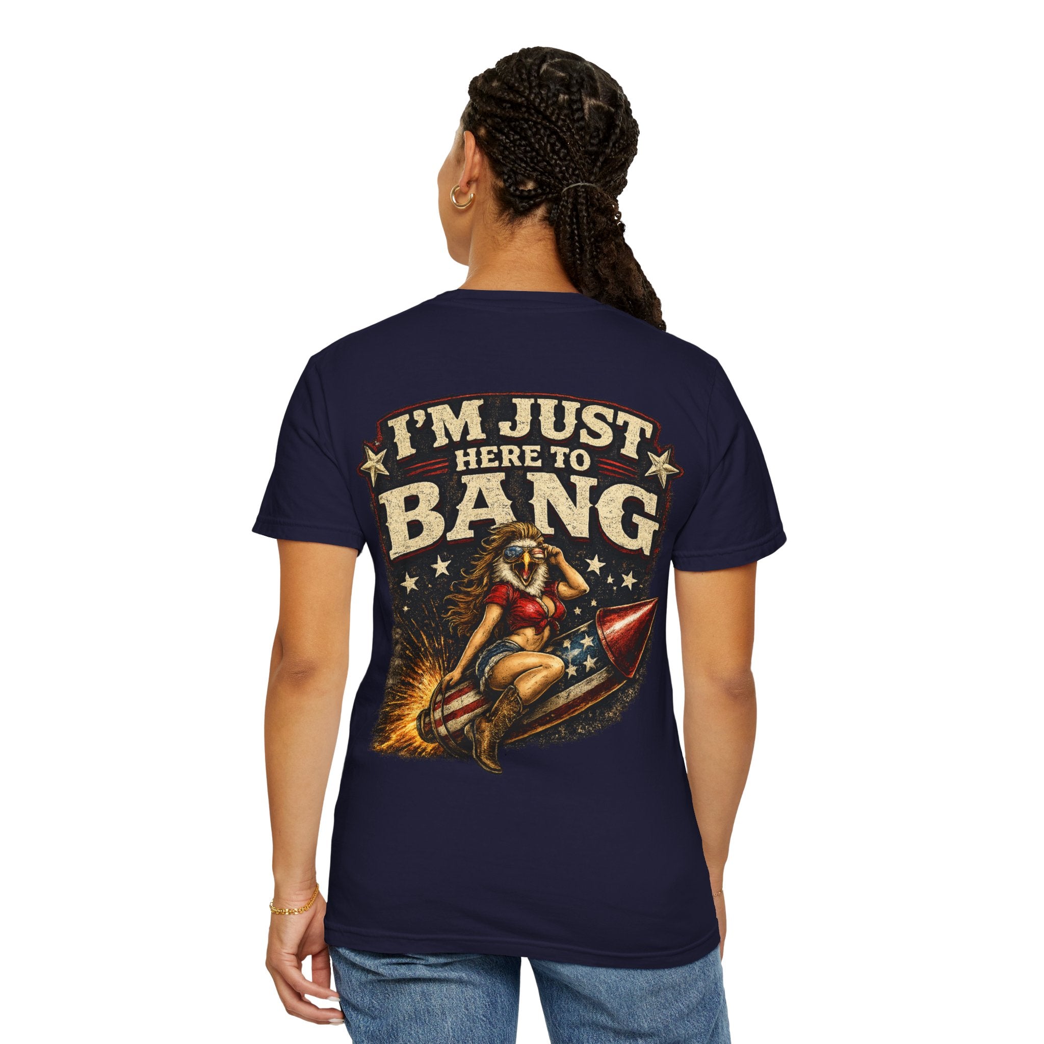 Vintage Pinup 'I'm Just Here to Bang' T‑Shirt