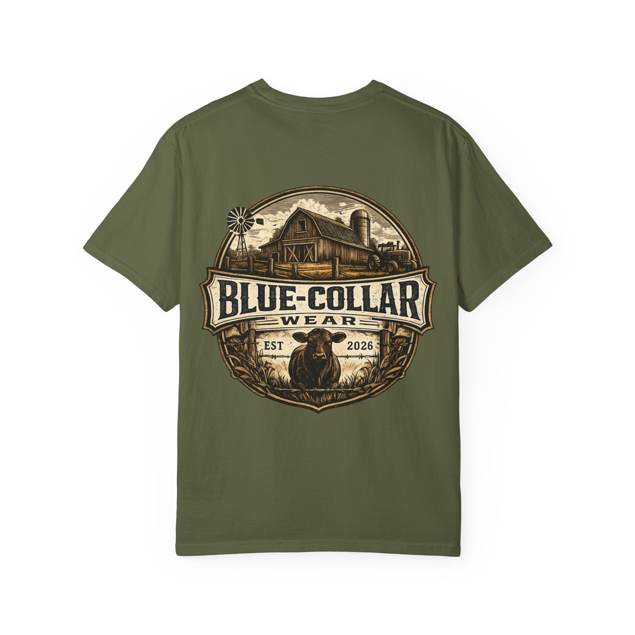 Blue-Collar Wear T-Shirt — RANCHER Workwear Tee (Est. 2026)