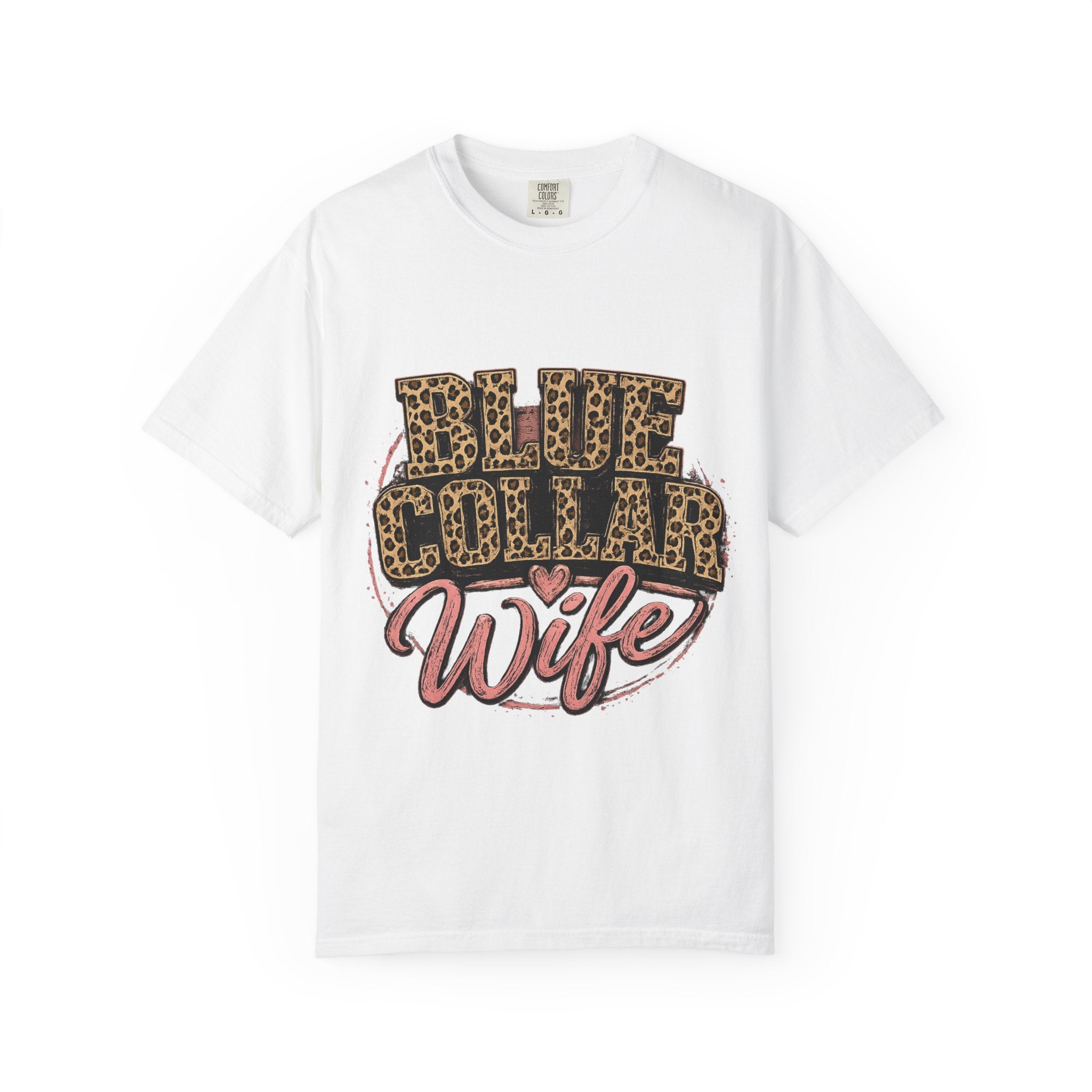 Blue Collar Wife T-Shirt — Leopard Print "Blue Collar Wife" Graphic Tee