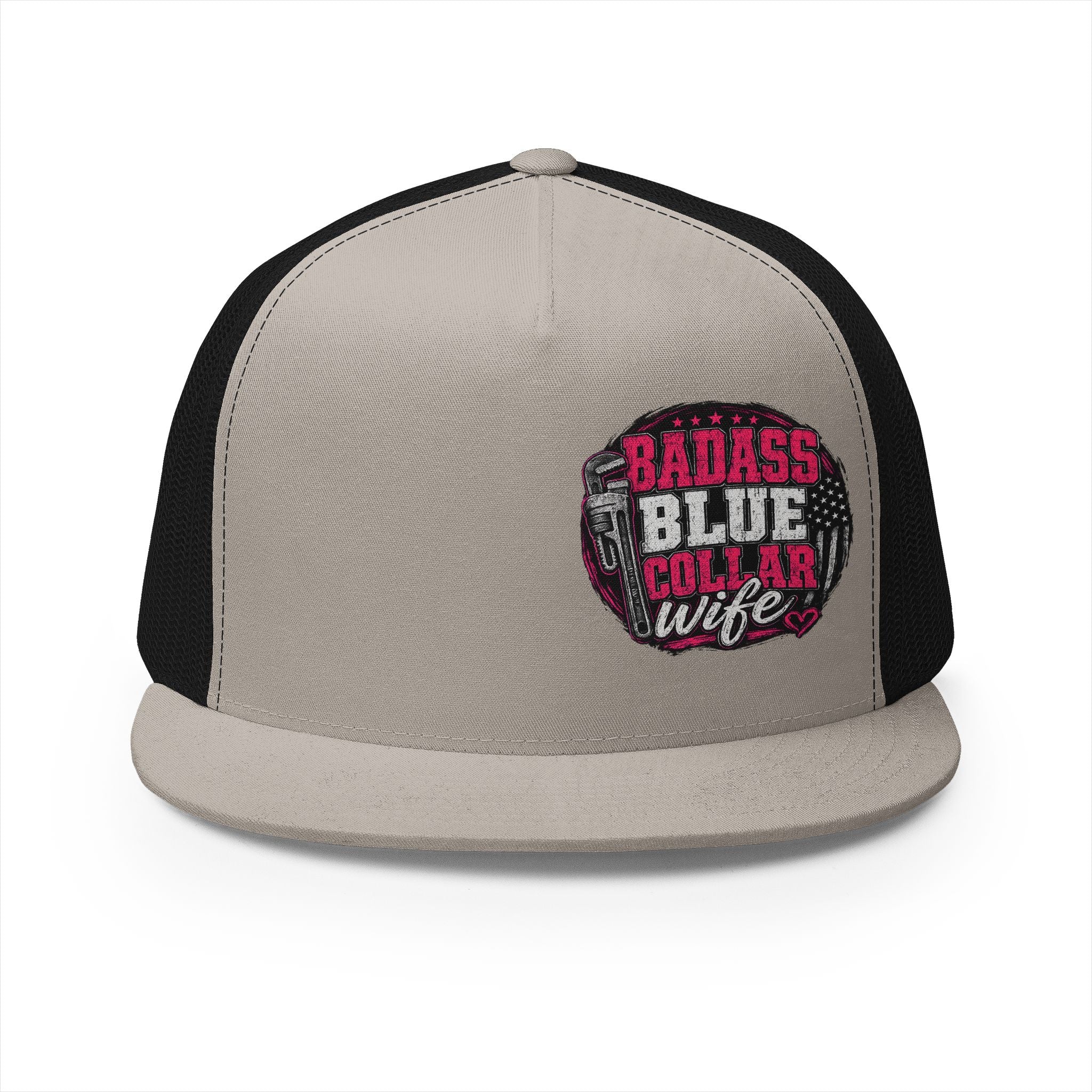 Badass Blue Collar Wife Trucker Cap