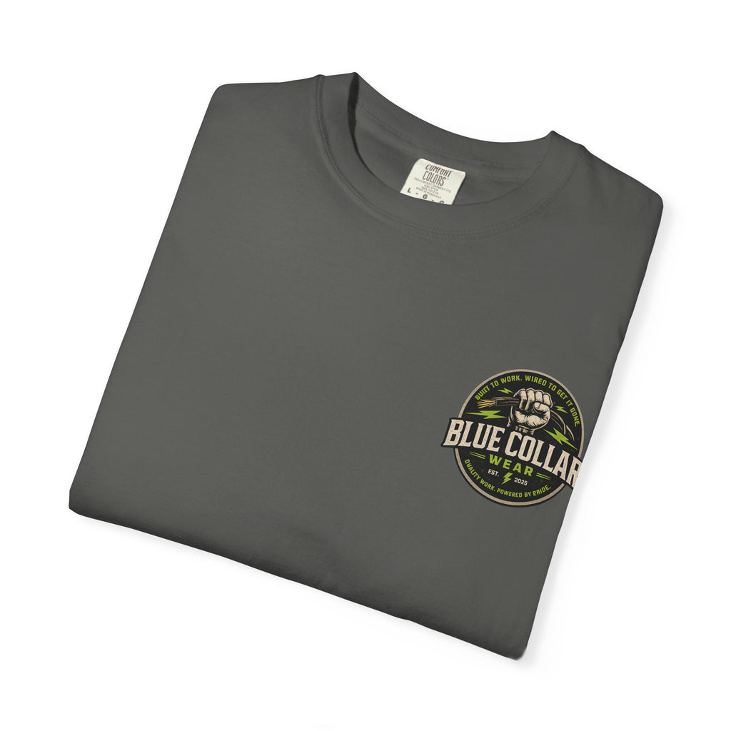Blue Collar Wear T‑Shirt — Workwear Graphic Tee (“Blue Collar” Fist Logo)