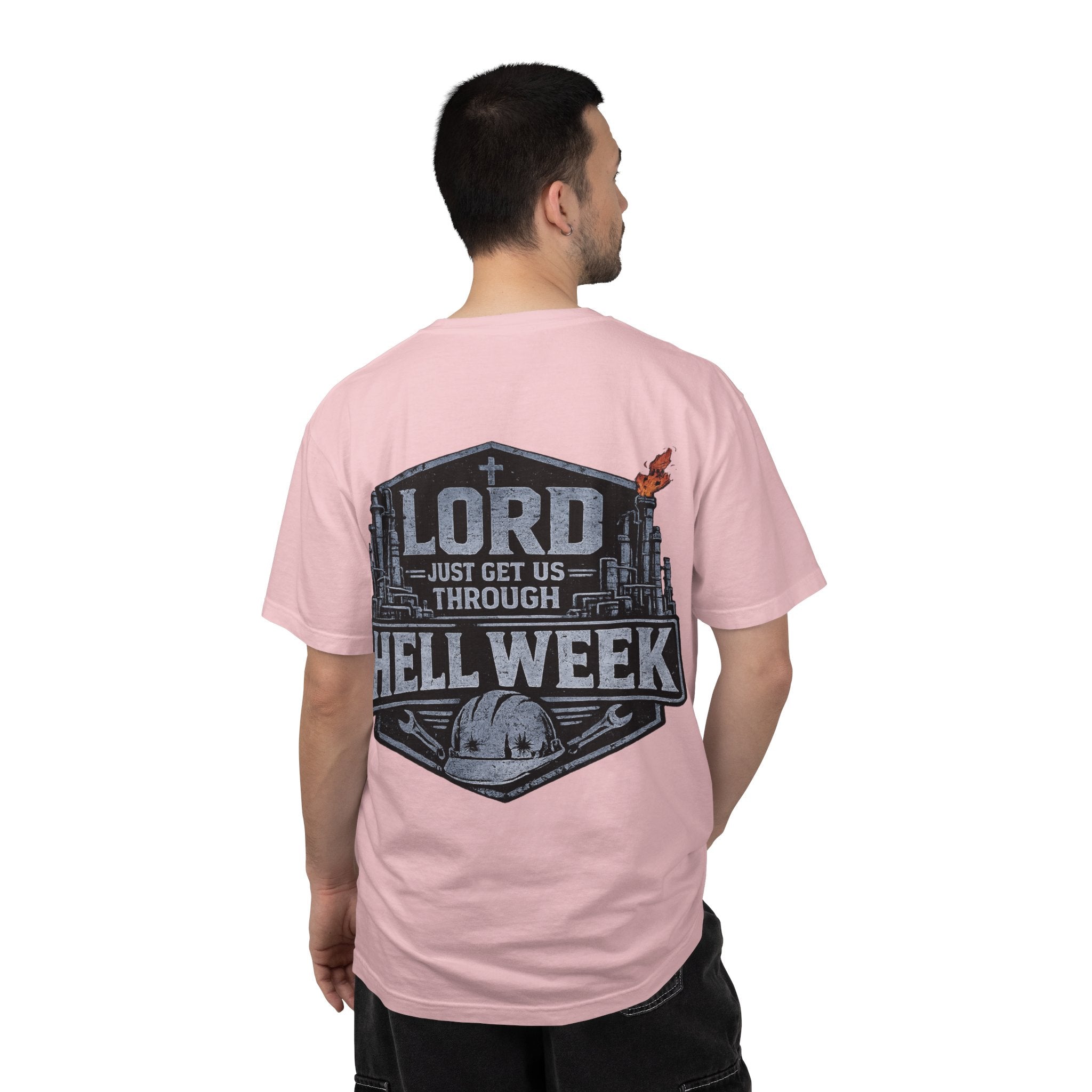 Blue-Collar Wear "Lord Just Get Us Through Hell Week" Work T-Shirt