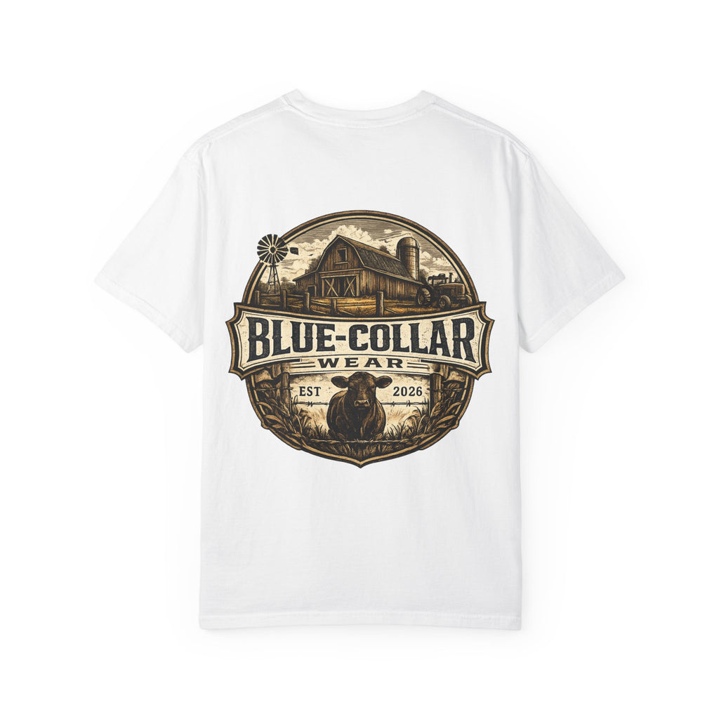 Blue-Collar Wear T-Shirt — RANCHER Workwear Tee (Est. 2026)