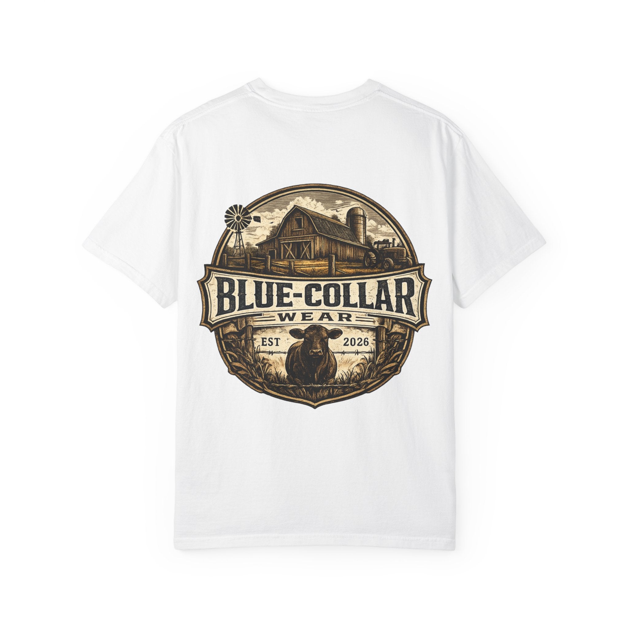 Blue-Collar Wear T-Shirt — RANCHER Workwear Tee (Est. 2026)