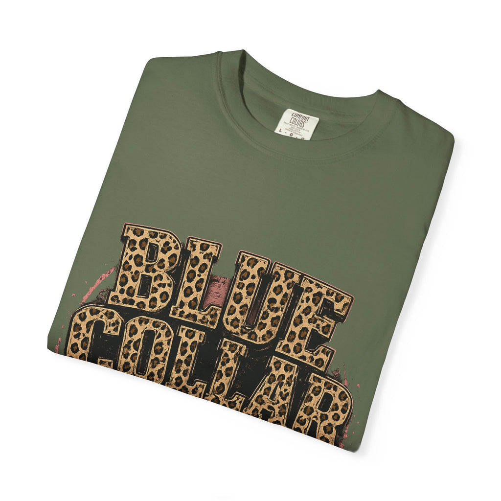 Blue Collar Wife T-Shirt — Leopard Print "Blue Collar Wife" Graphic Tee