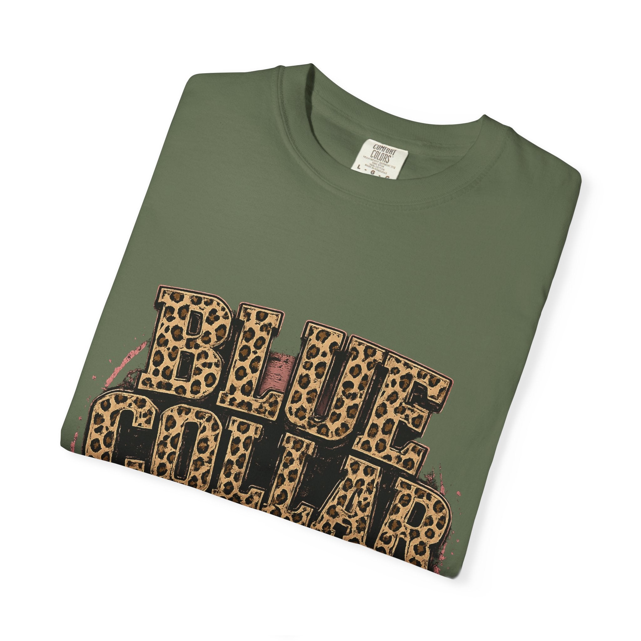 Blue Collar Wife T-Shirt — Leopard Print "Blue Collar Wife" Graphic Tee
