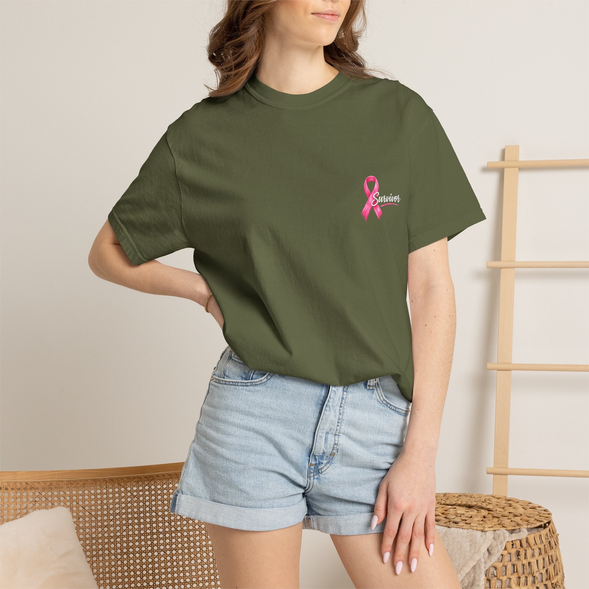 Breast Cancer Survivor T-Shirt — 'Survivor' Pink Ribbon Awareness Tee