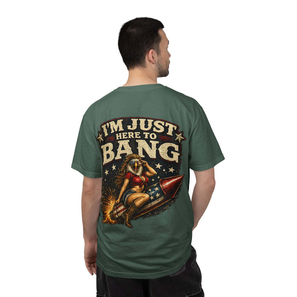 Vintage Pinup 'I'm Just Here to Bang' T‑Shirt