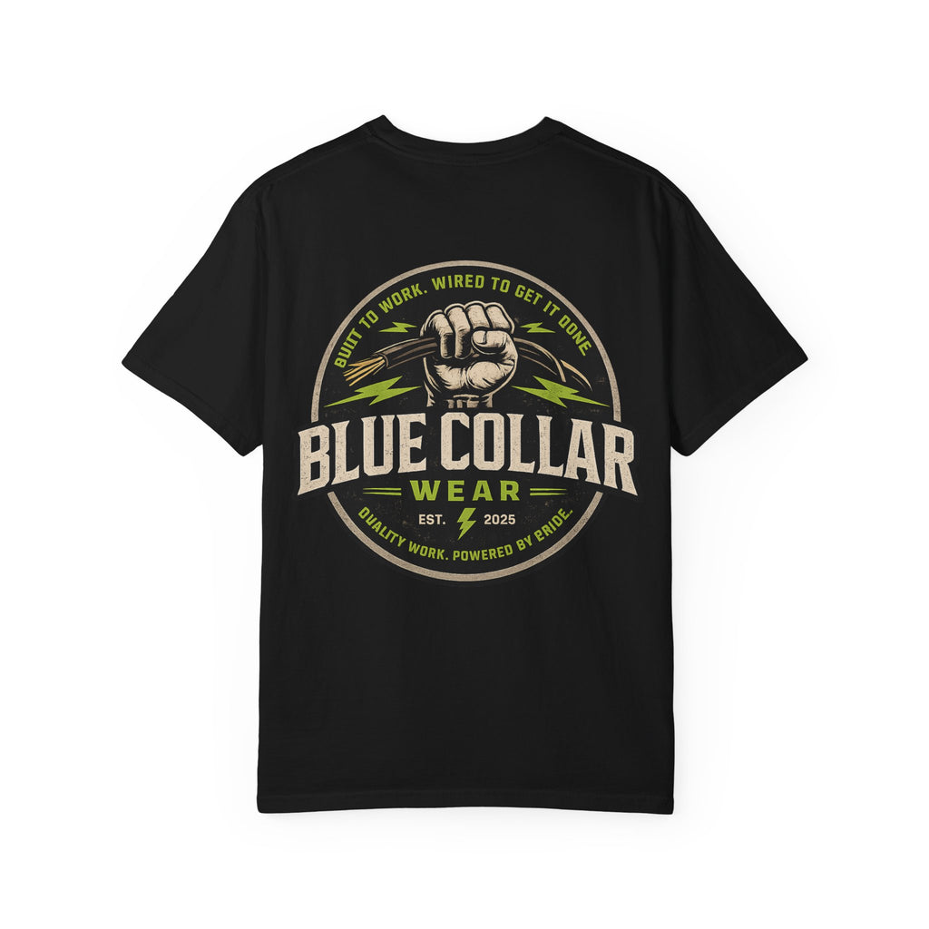 Blue Collar Wear T‑Shirt — Workwear Graphic Tee (“Blue Collar” Fist Logo)