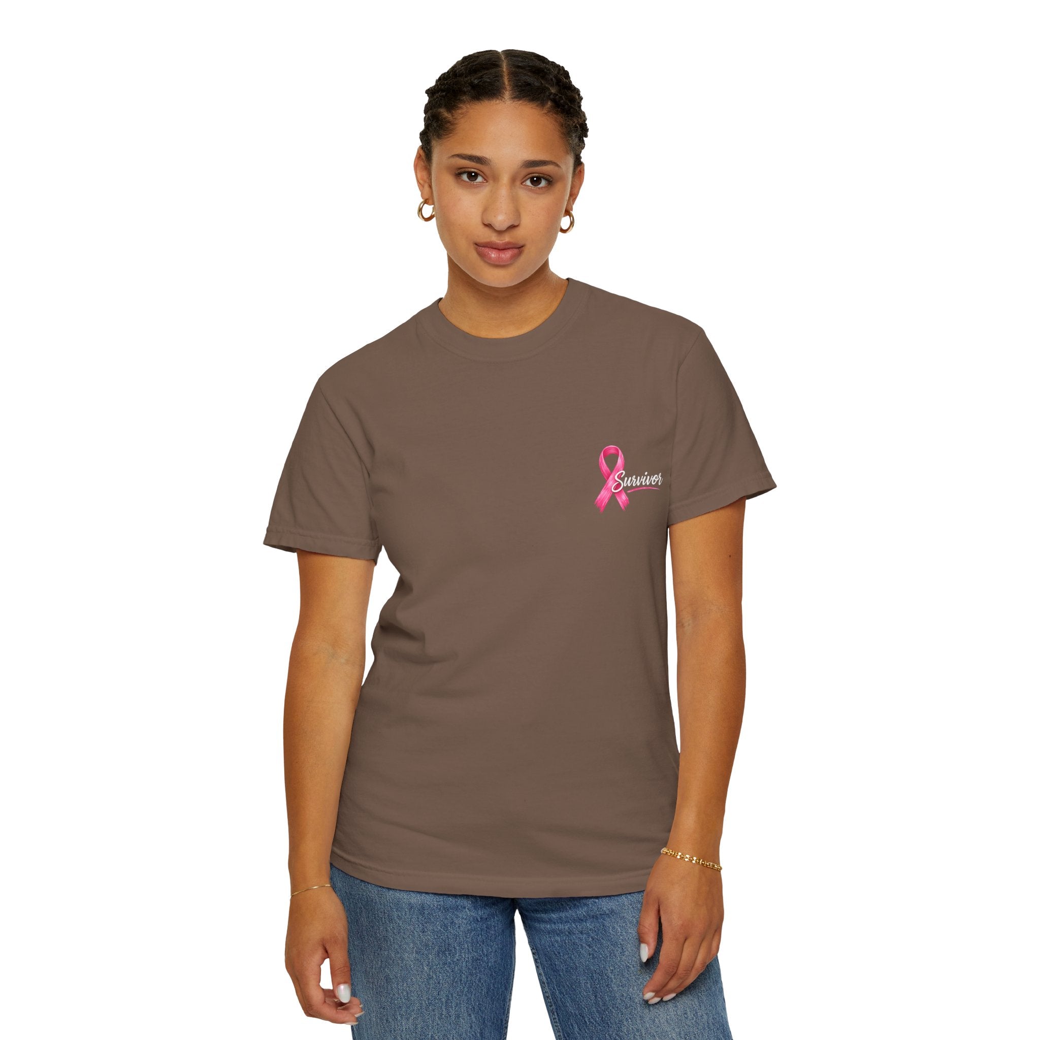 Breast Cancer Survivor T-Shirt — 'Survivor' Pink Ribbon Awareness Tee