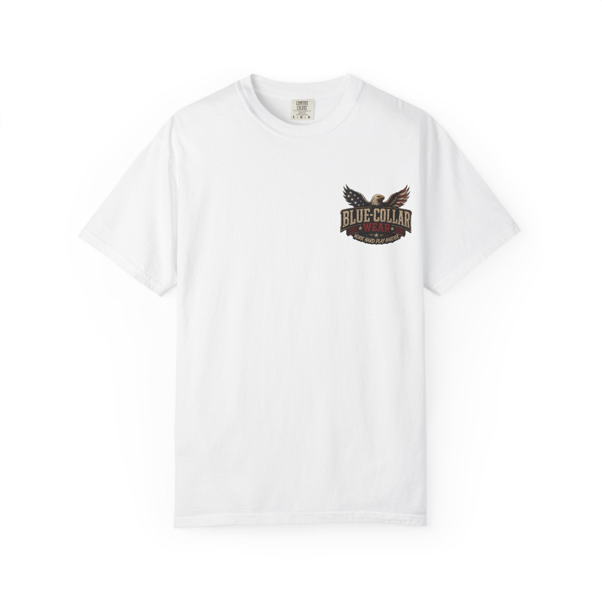 Merica Bigfoot Flag T-Shirt — 'Blue Collar' Patriotic Graphic Tee