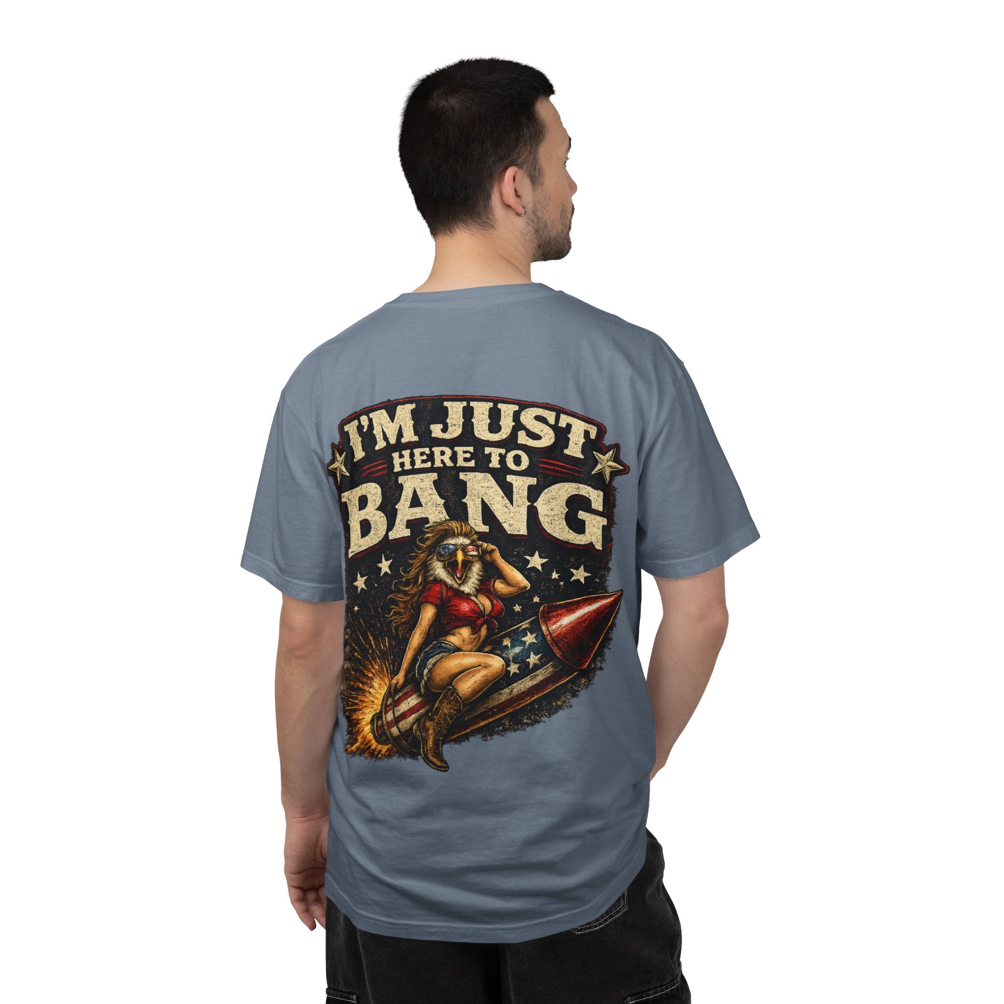 Vintage Pinup 'I'm Just Here to Bang' T‑Shirt