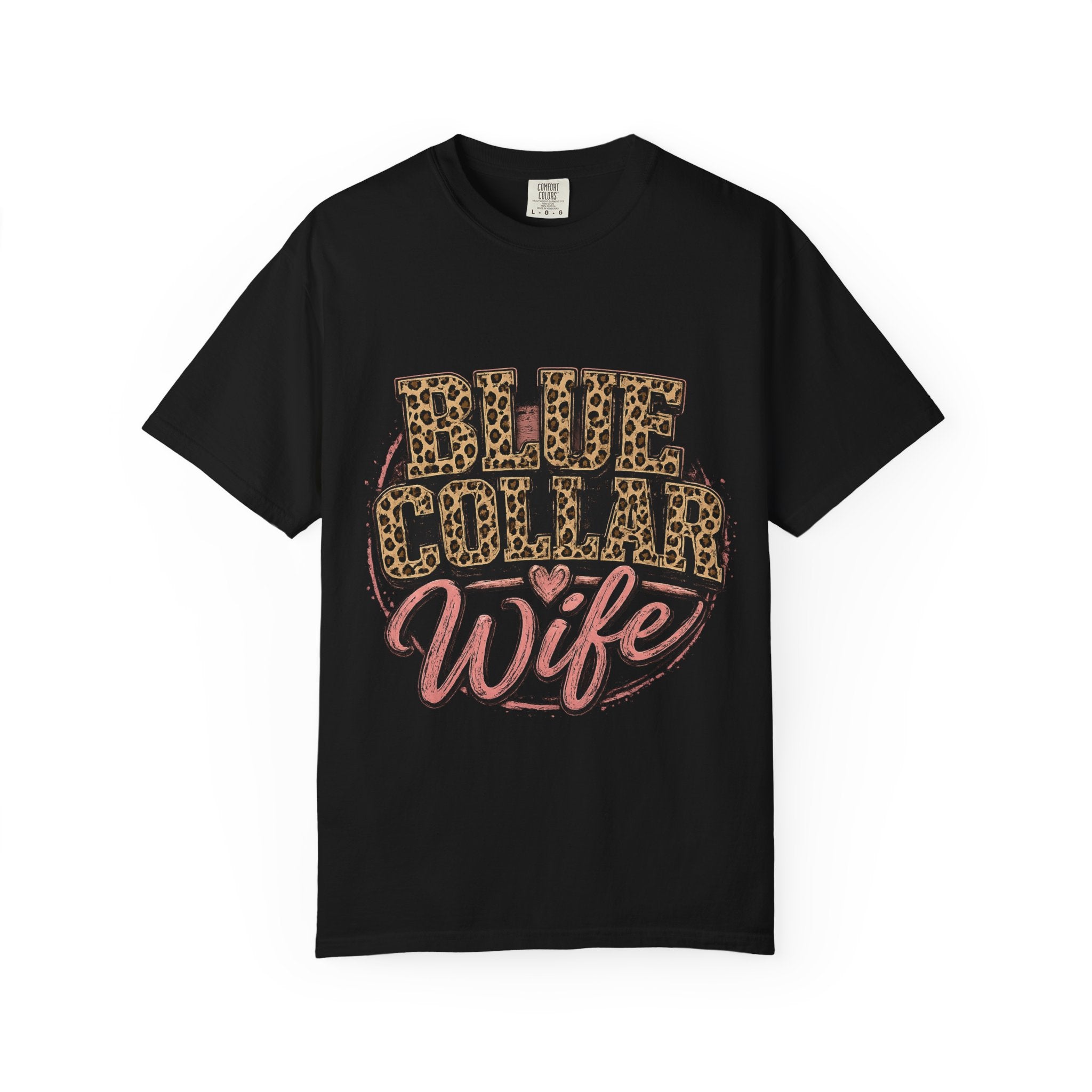 Blue Collar Wife T-Shirt — Leopard Print "Blue Collar Wife" Graphic Tee