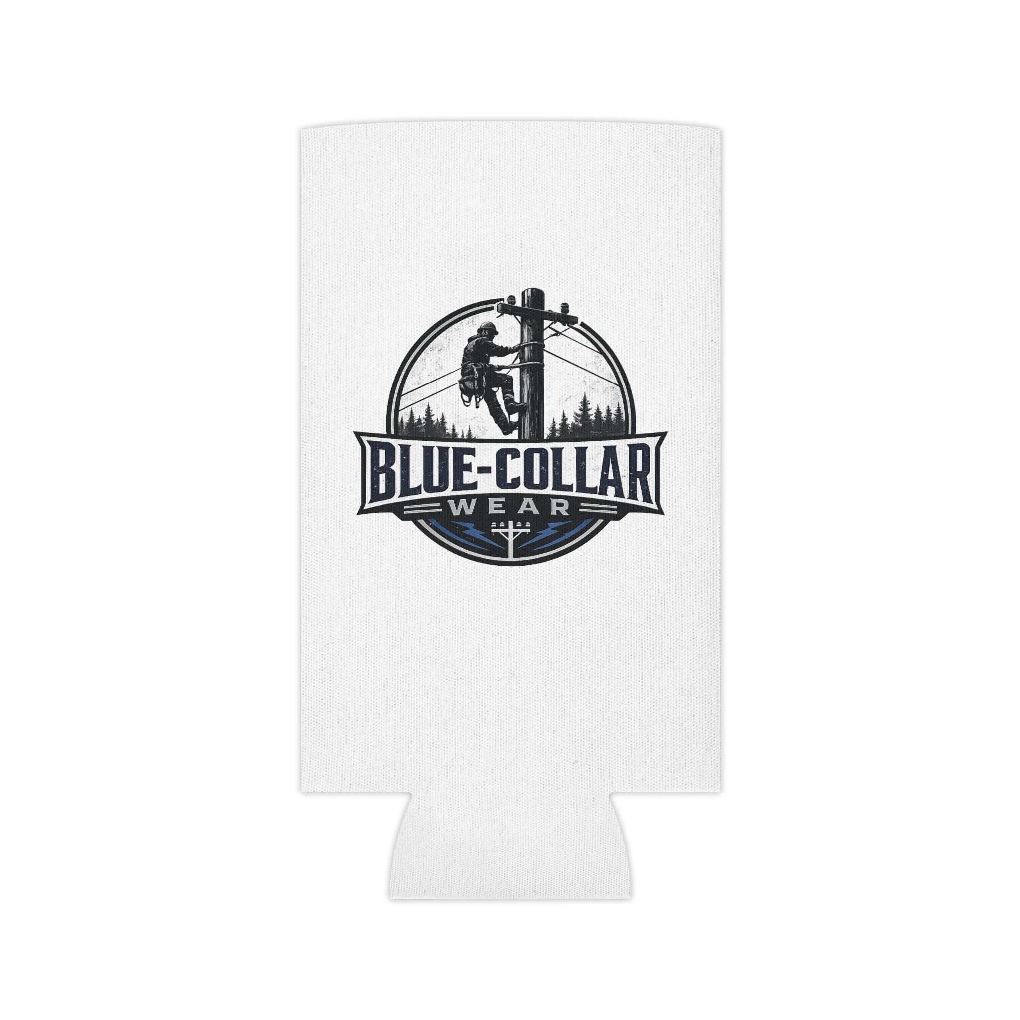 Blue-Collar Wear KOOZIE — Lineman Logo Beer Koozie