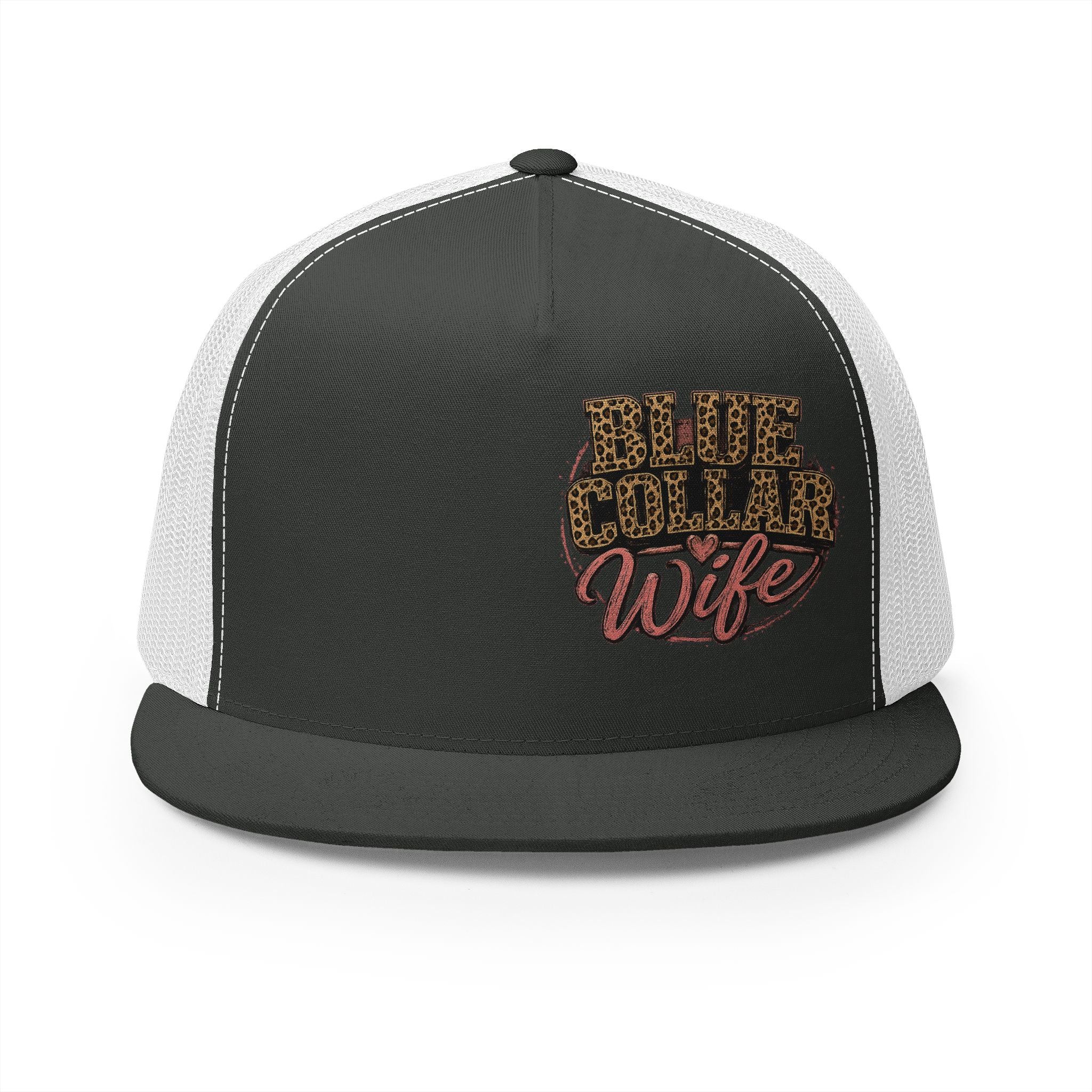 Blue Collar Wife Trucker Cap – Leopard Print Workwife Snapback