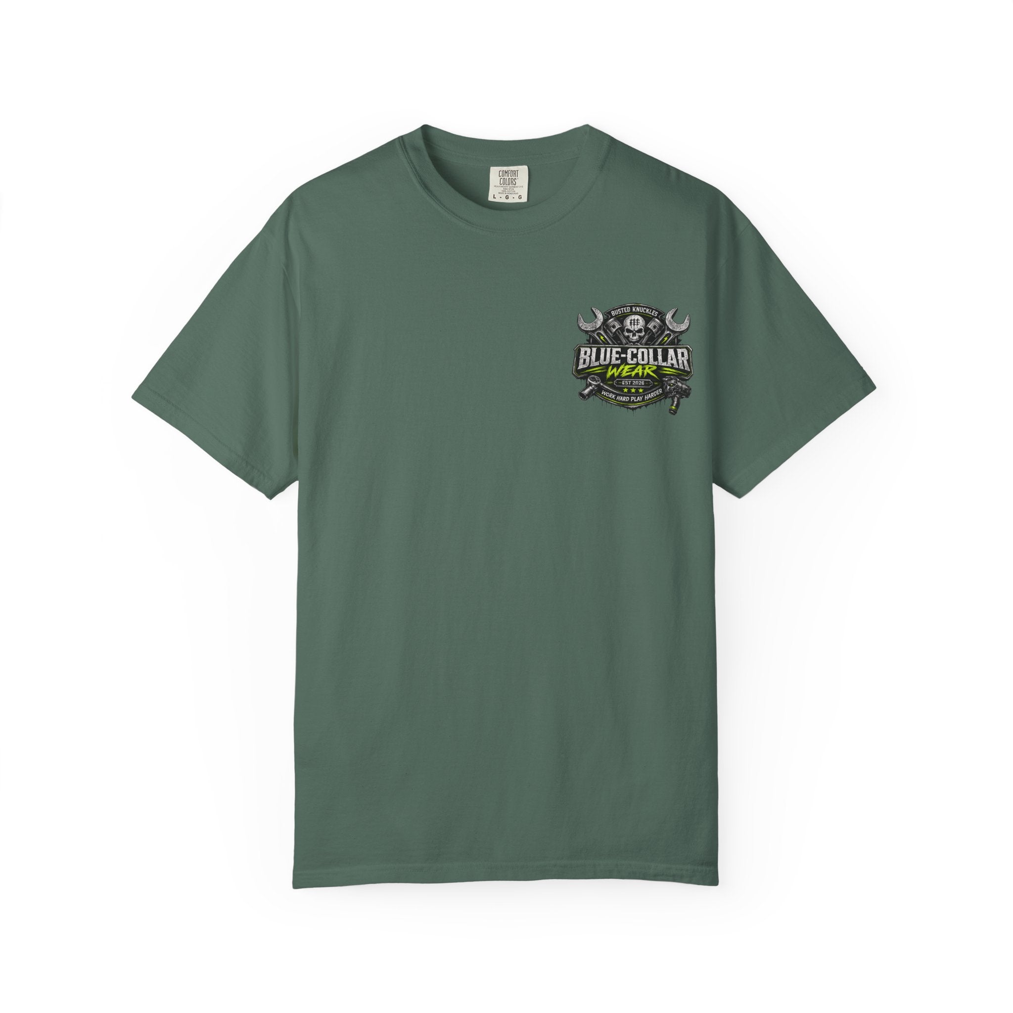 Blue-Collar Wear T-Shirt Mechanic – 'Work Hard Play Harder' Vintage Mechanics Tee