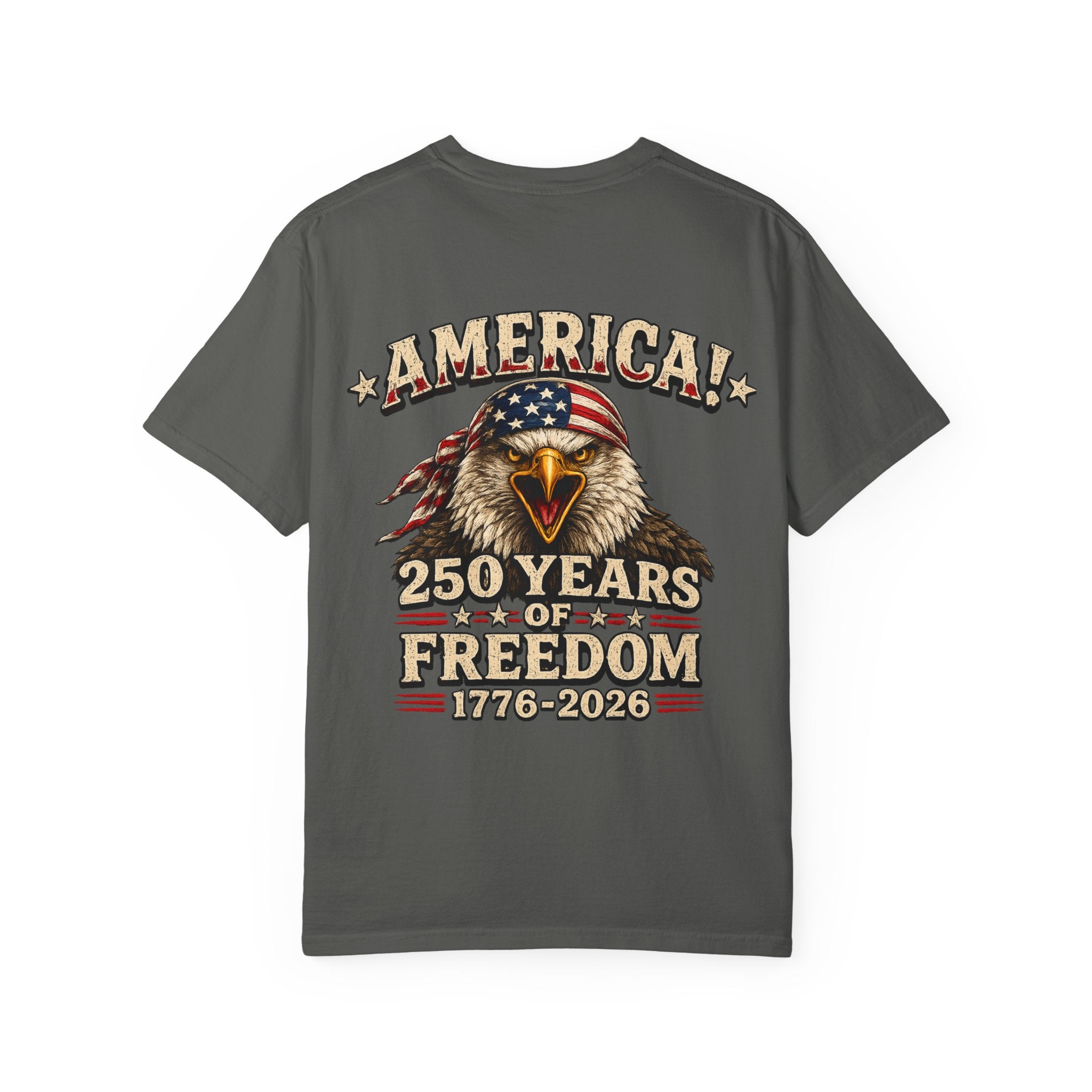 250 Years of Freedom Eagle T-Shirt — America 1776–2026 Patriotic Tee