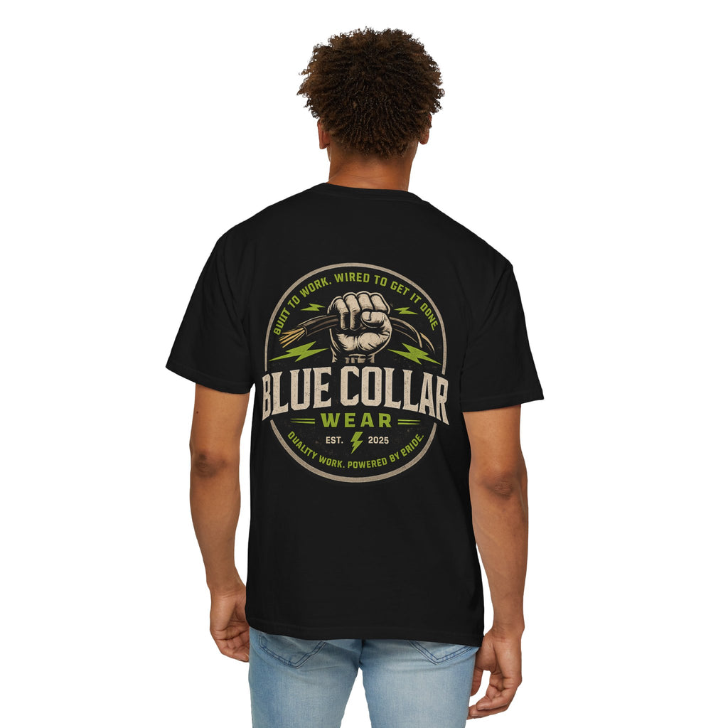 Blue Collar Wear T‑Shirt — Workwear Graphic Tee (“Blue Collar” Fist Logo)