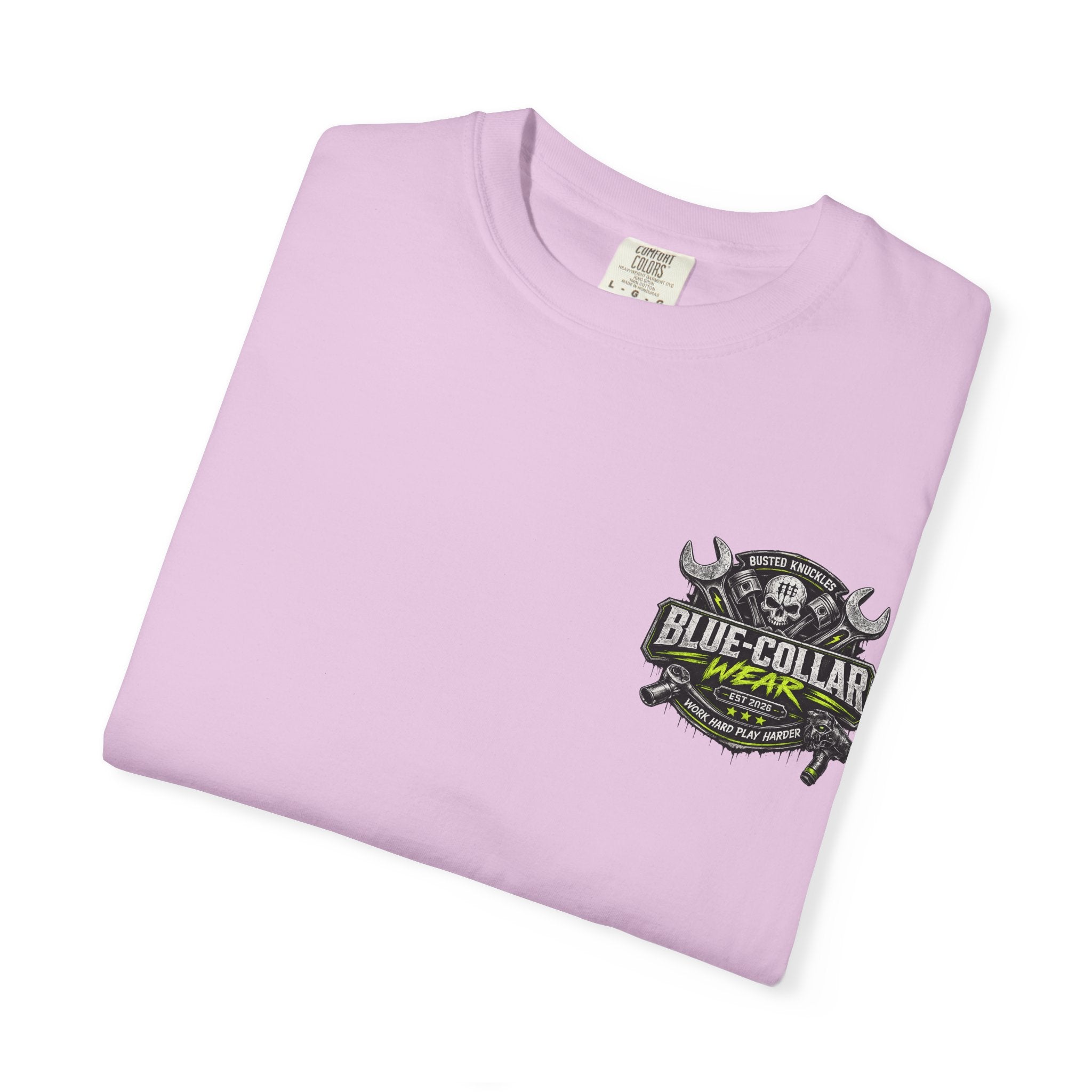 Blue-Collar Wear T-Shirt Mechanic – 'Work Hard Play Harder' Vintage Mechanics Tee
