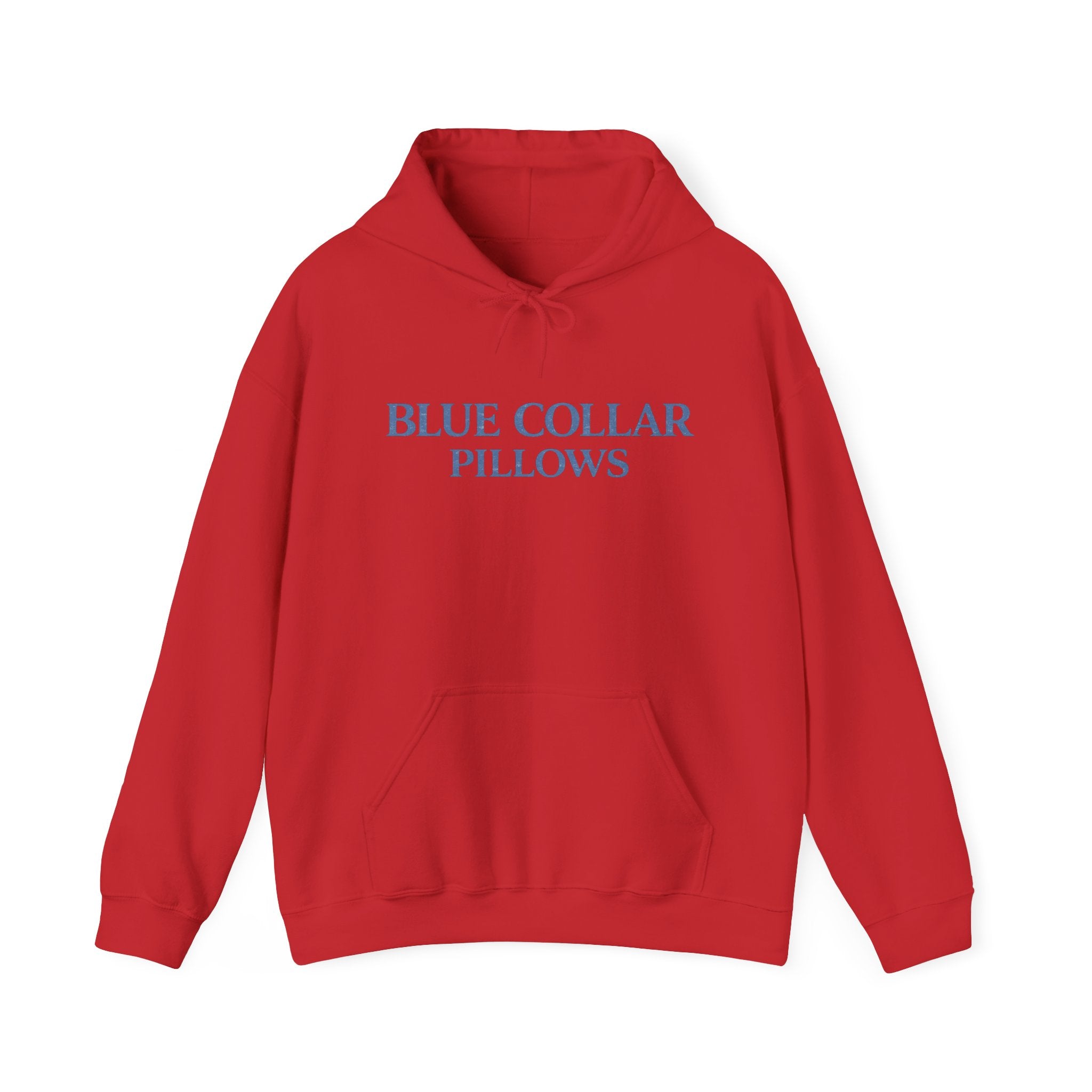 Blue Collar Pillows Hoodie — Minimalist Workwear-Inspired Pullover