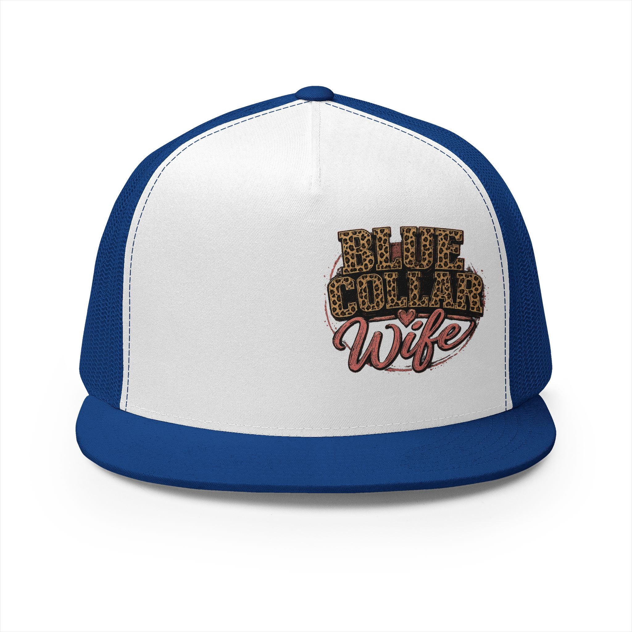 Blue Collar Wife Trucker Cap – Leopard Print Workwife Snapback