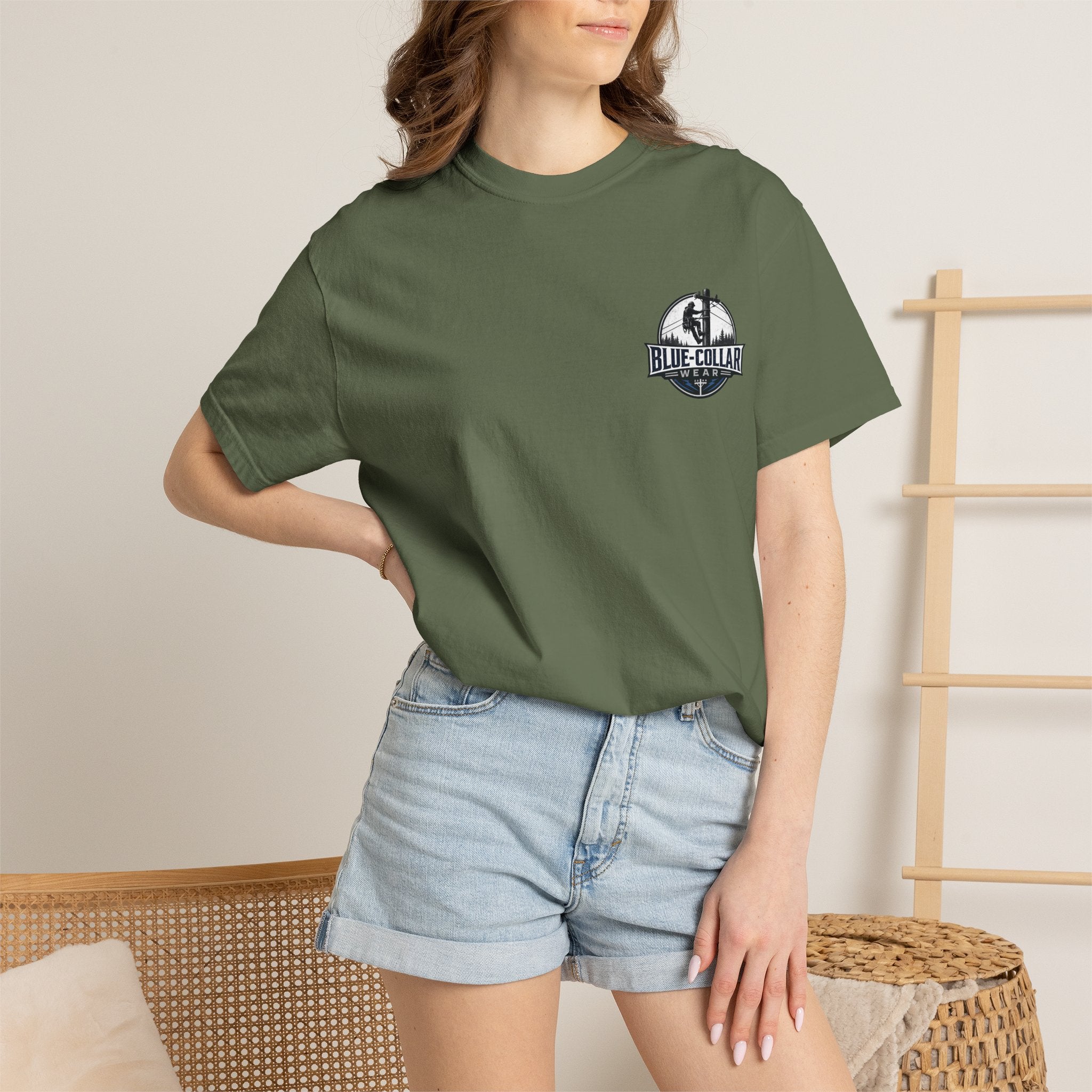 Blue-Collar Wear T-Shirt — Lineman Utility Work Tee