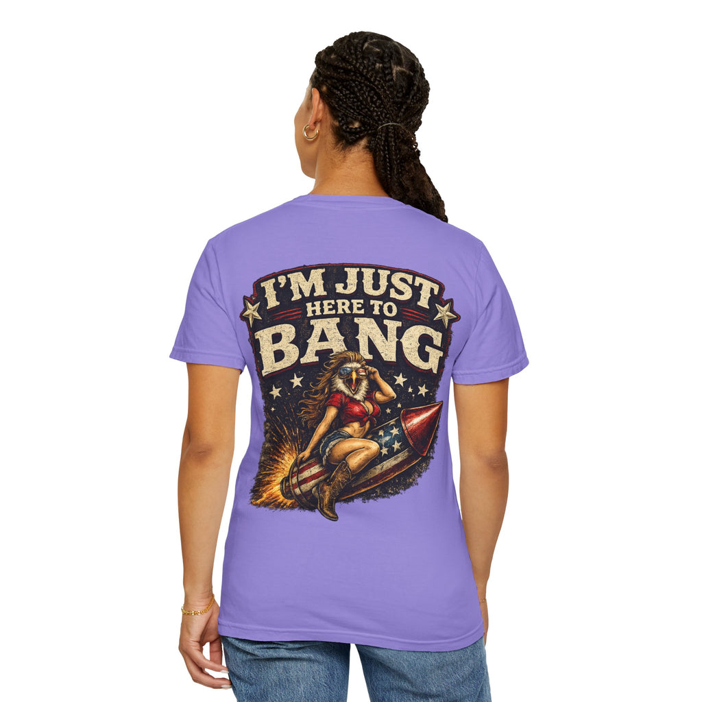Vintage Pinup 'I'm Just Here to Bang' T‑Shirt