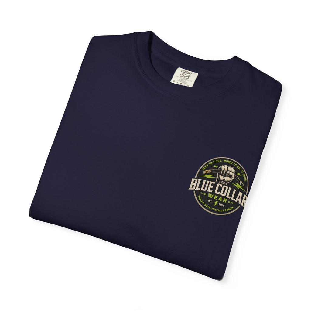 Blue Collar Wear T‑Shirt — Workwear Graphic Tee (“Blue Collar” Fist Logo)