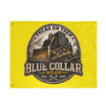 Double-Sided Flag — "Tread On Them" Blue Collar Wear Bulldozer Work Flag