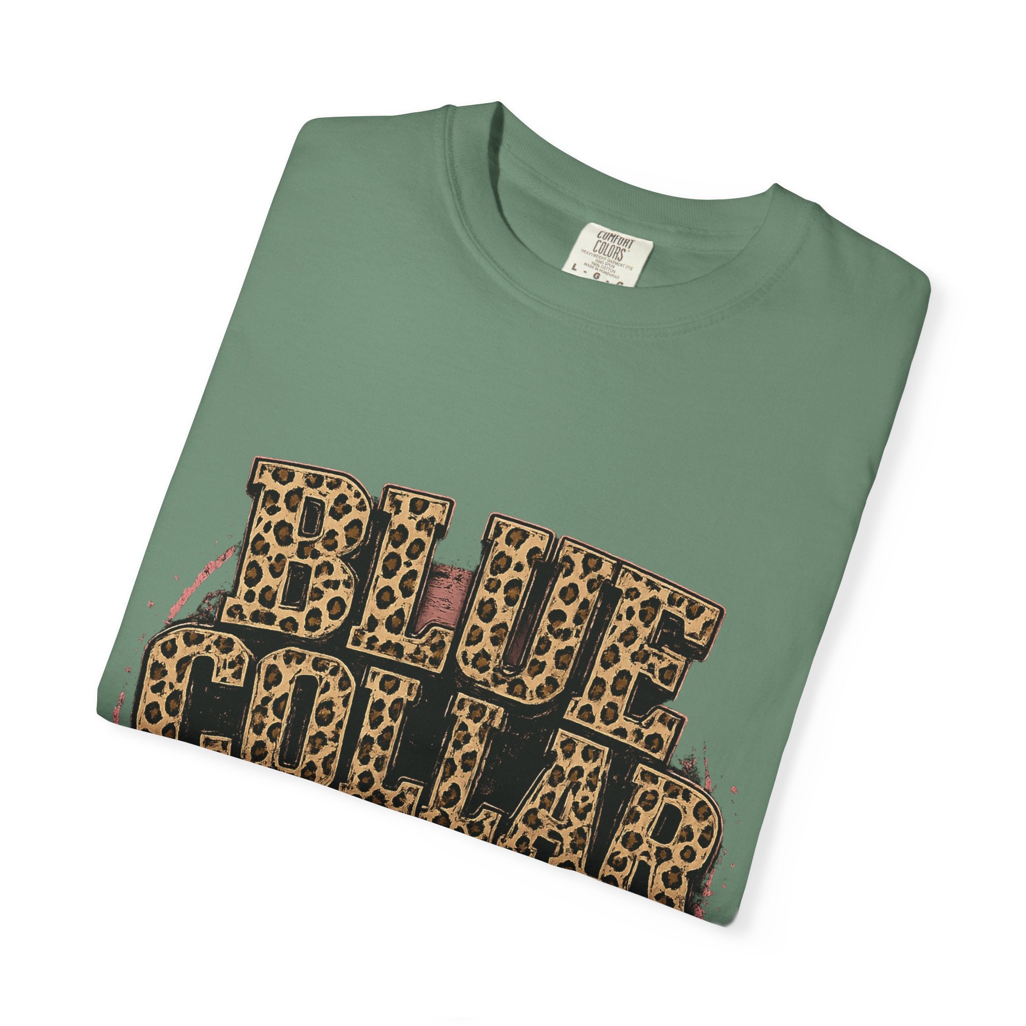 Blue Collar Wife T-Shirt — Leopard Print "Blue Collar Wife" Graphic Tee