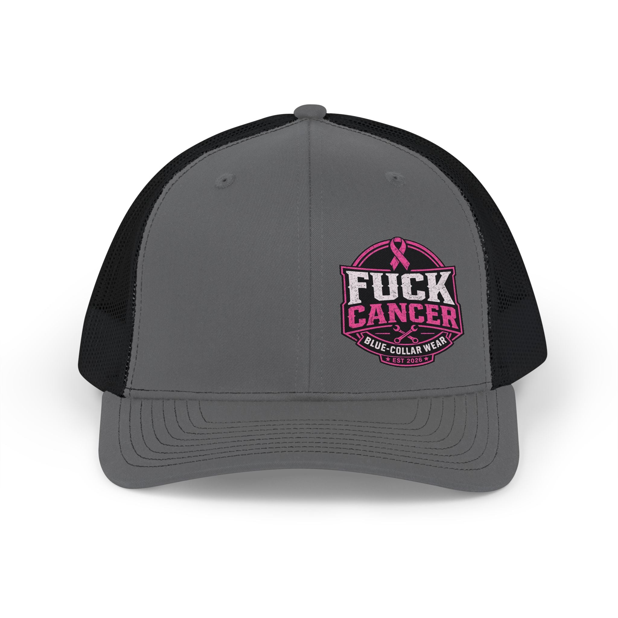 Fuck Cancer Snapback Trucker Cap — Pink Ribbon Cancer Awareness Hat