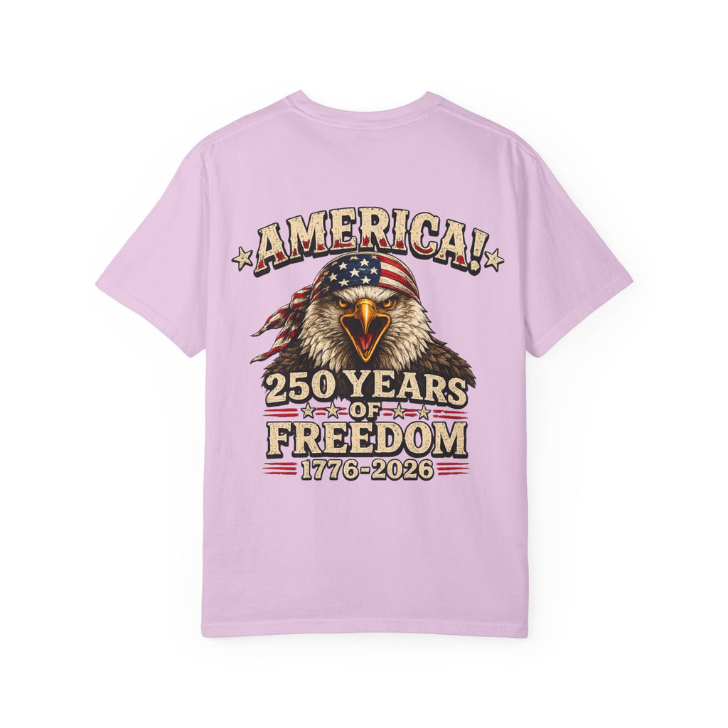 250 Years of Freedom Eagle T-Shirt — America 1776–2026 Patriotic Tee